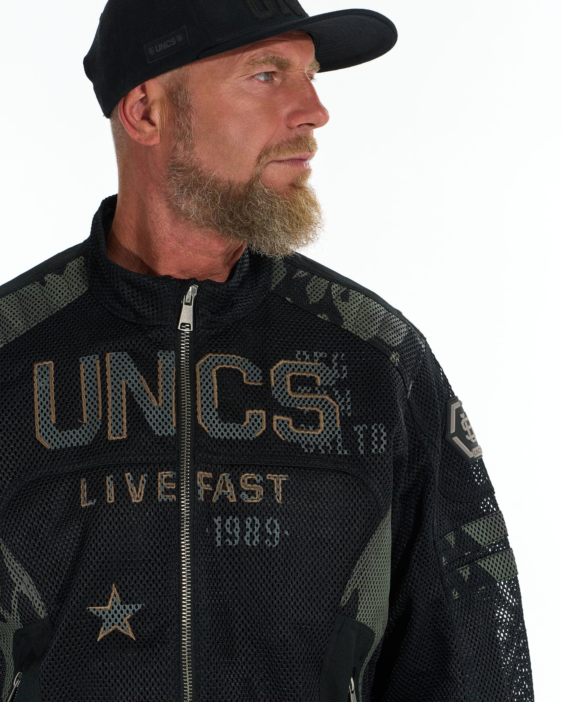 Pánská bunda MOTORCYCLE (WITH PRINT) BLACK