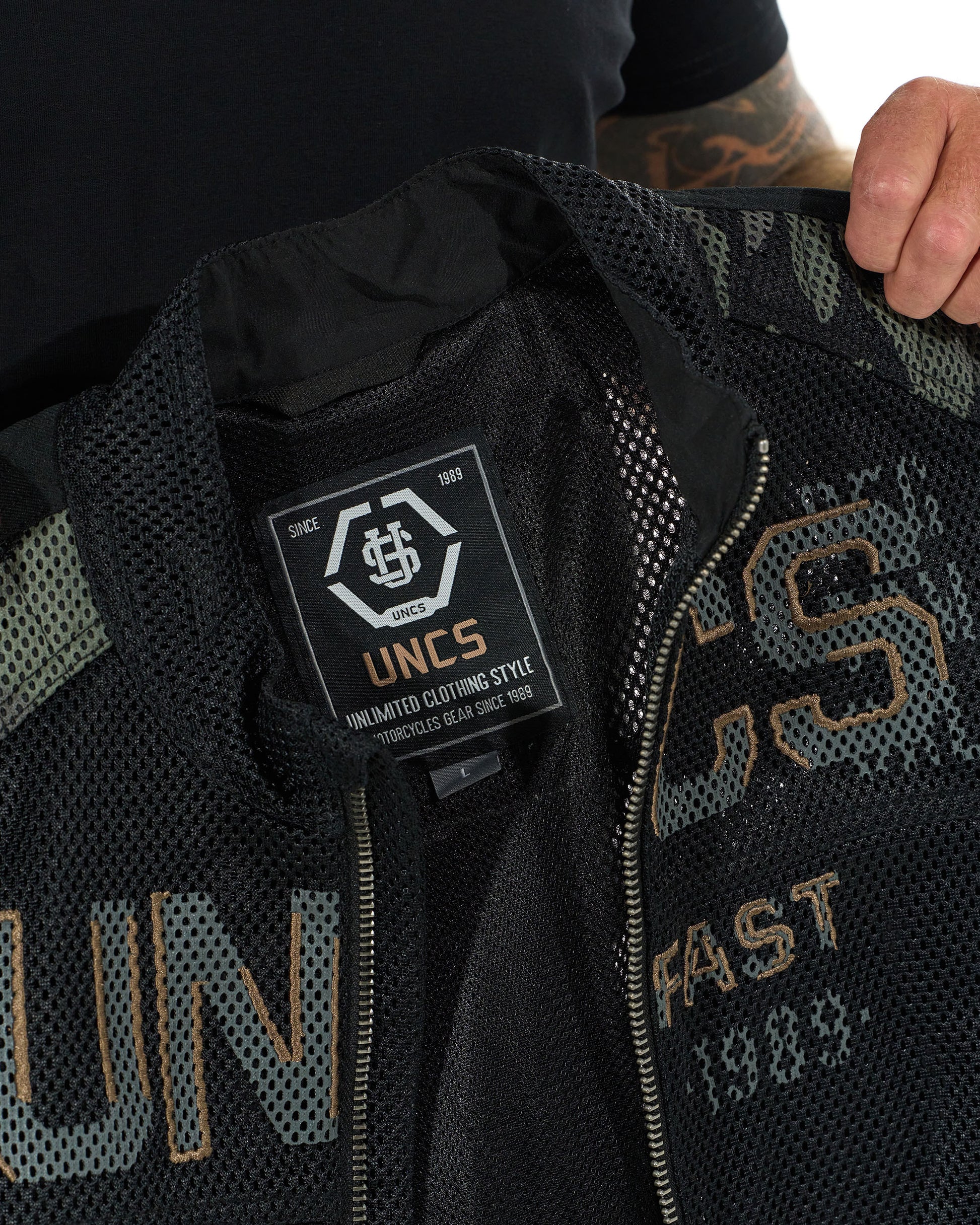 Pánská bunda MOTORCYCLE (WITH PRINT) BLACK