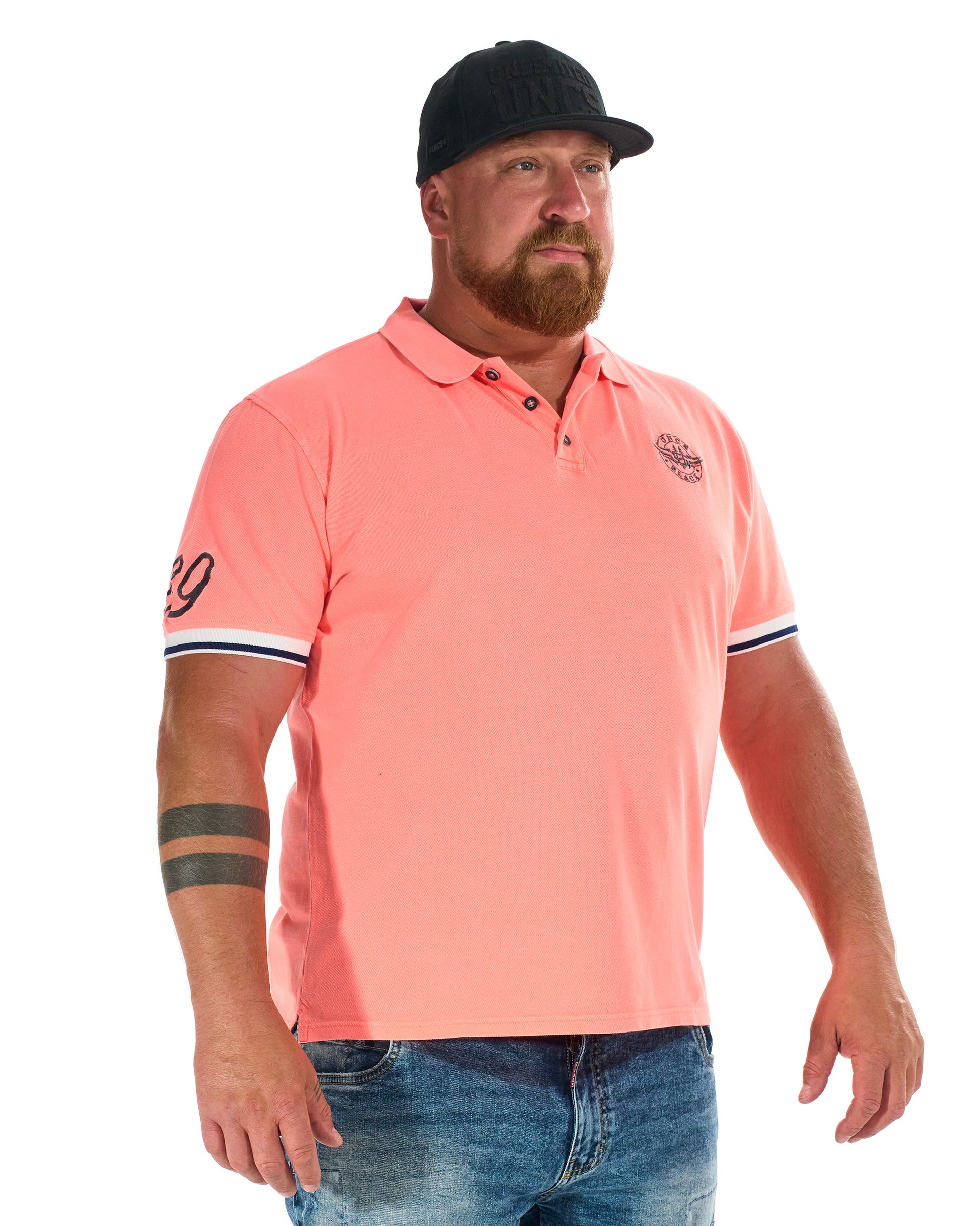 Pánské pólo DERICK III NEON CORAL