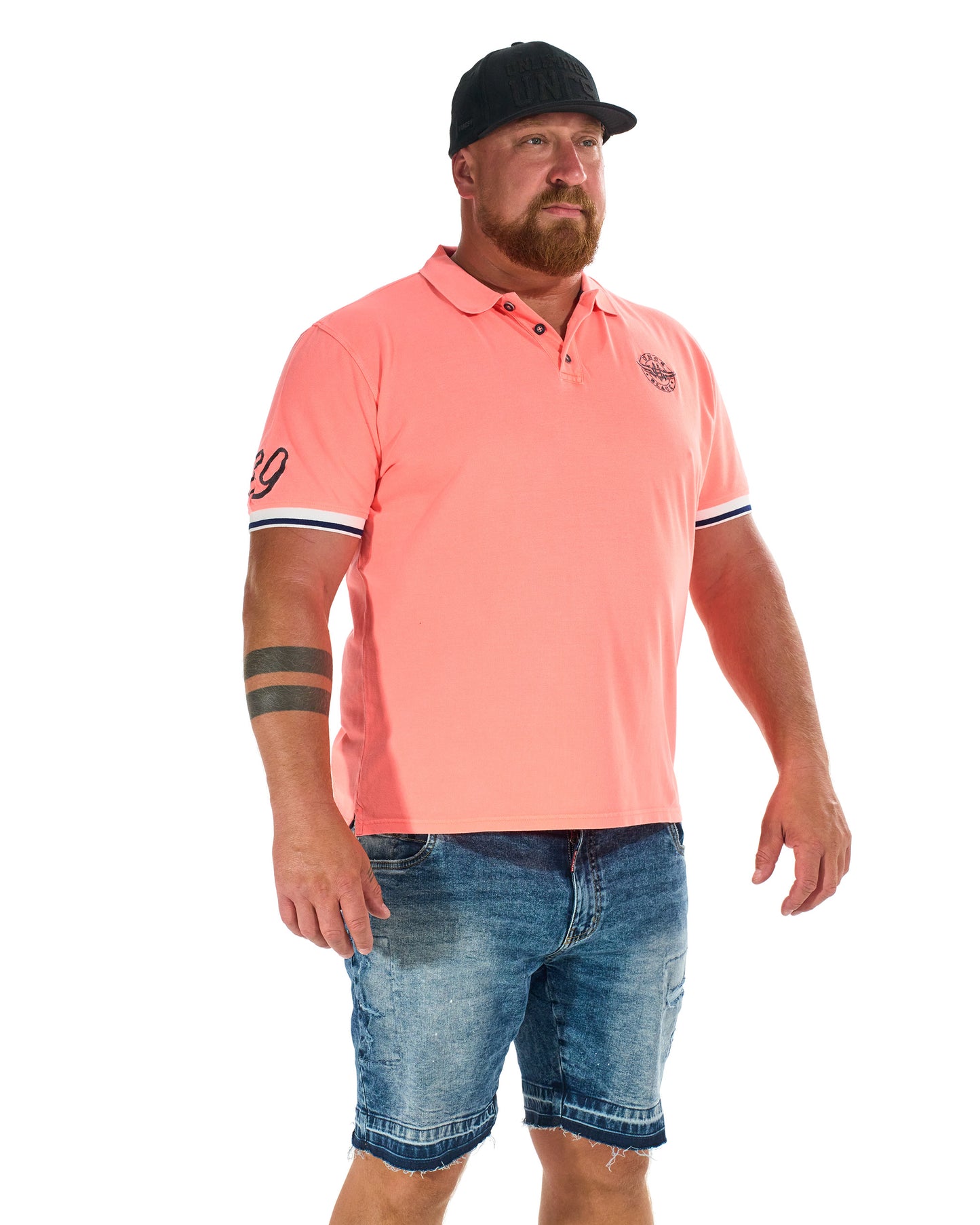 Pánské pólo DERICK III NEON CORAL
