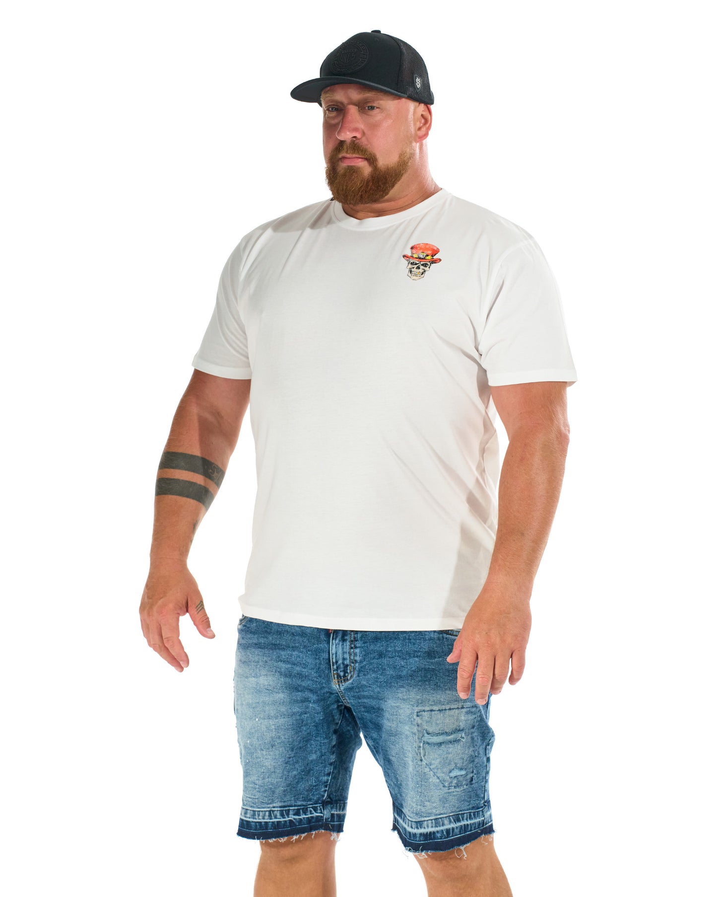 Pánské triko SKULL II WHITE