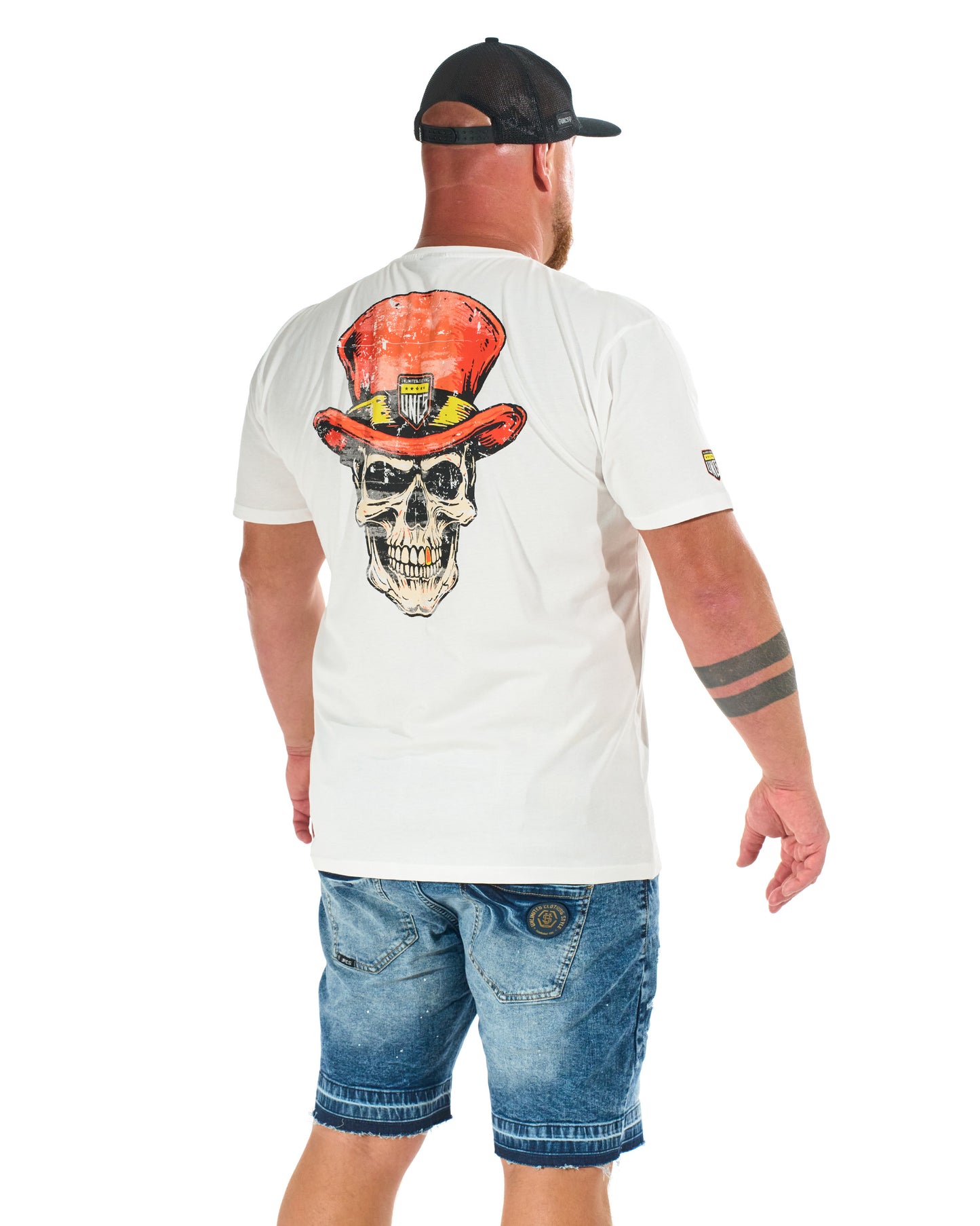 Pánské triko SKULL II WHITE