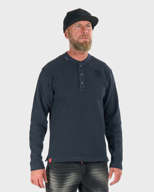 Pánské triko MARLOW IV LS BLUE/GREY