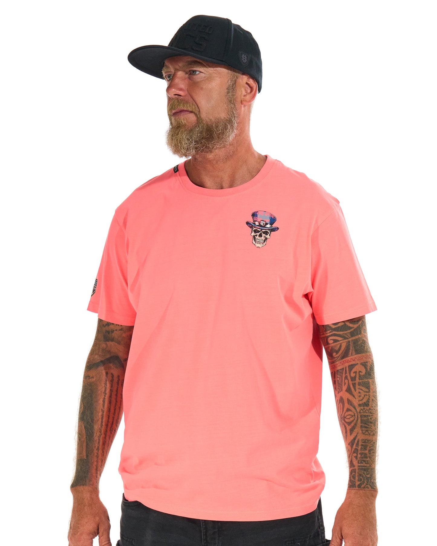 Pánské triko SKULL II NEON CORAL