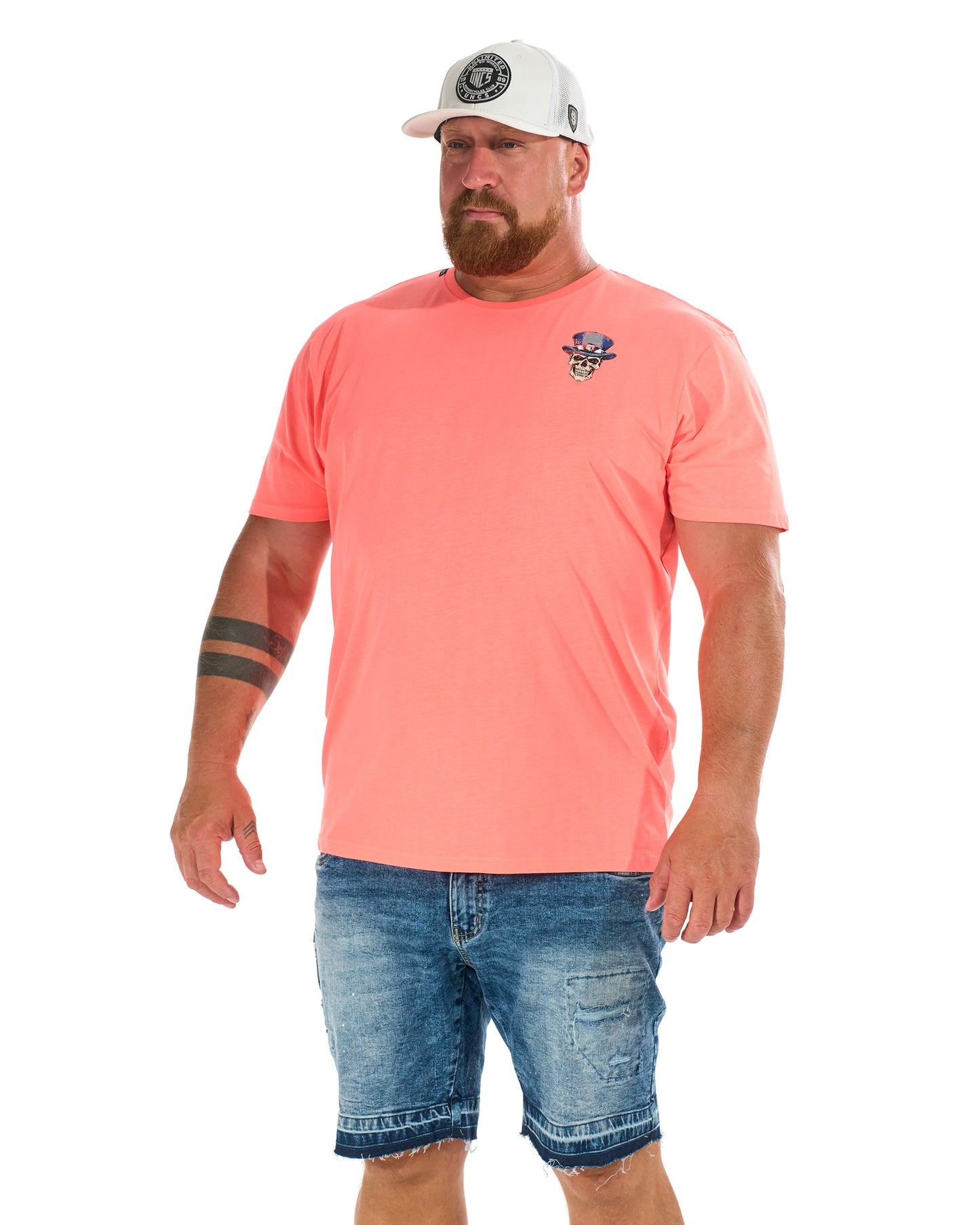 Pánské triko SKULL II NEON CORAL