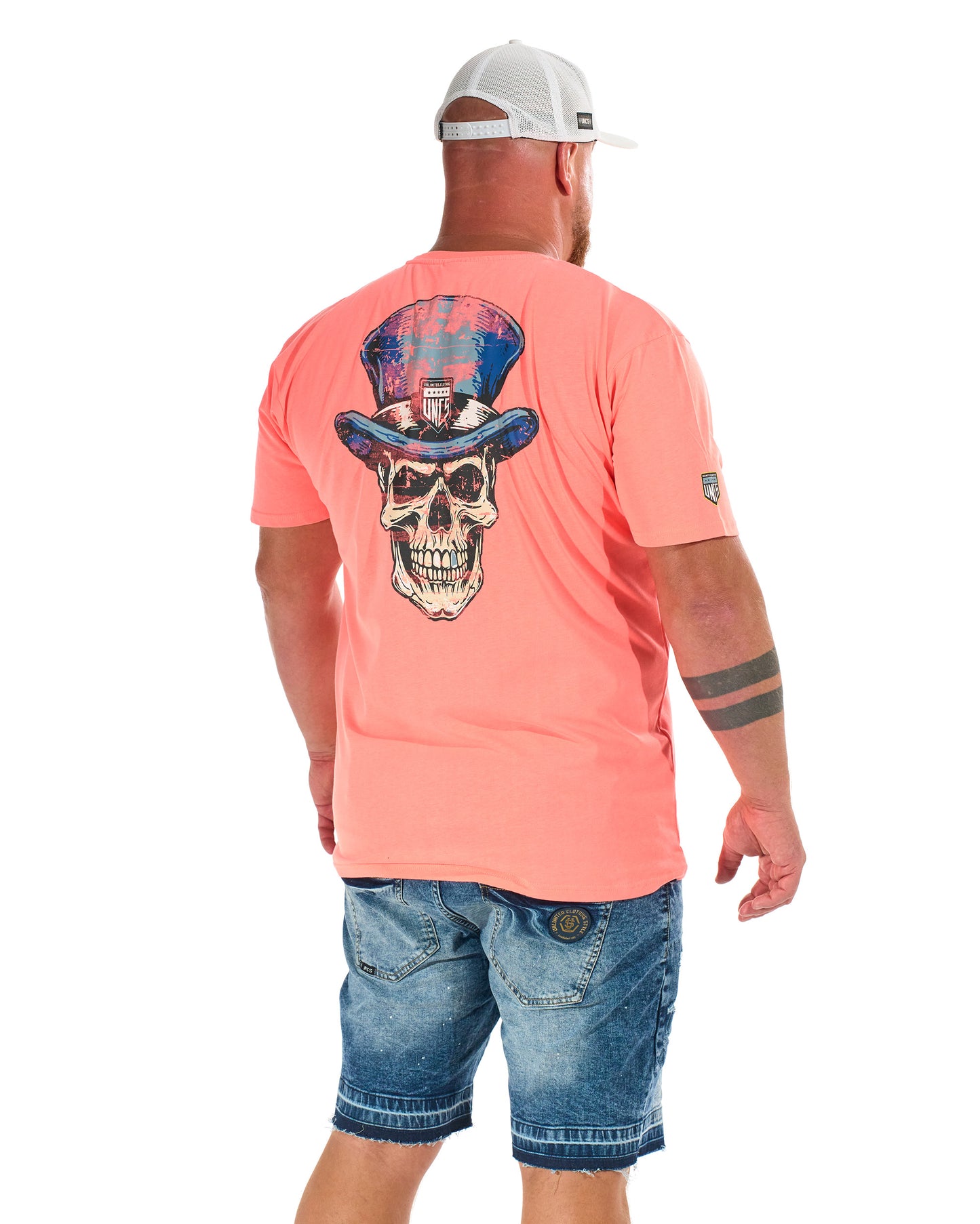 Pánské triko SKULL II NEON CORAL