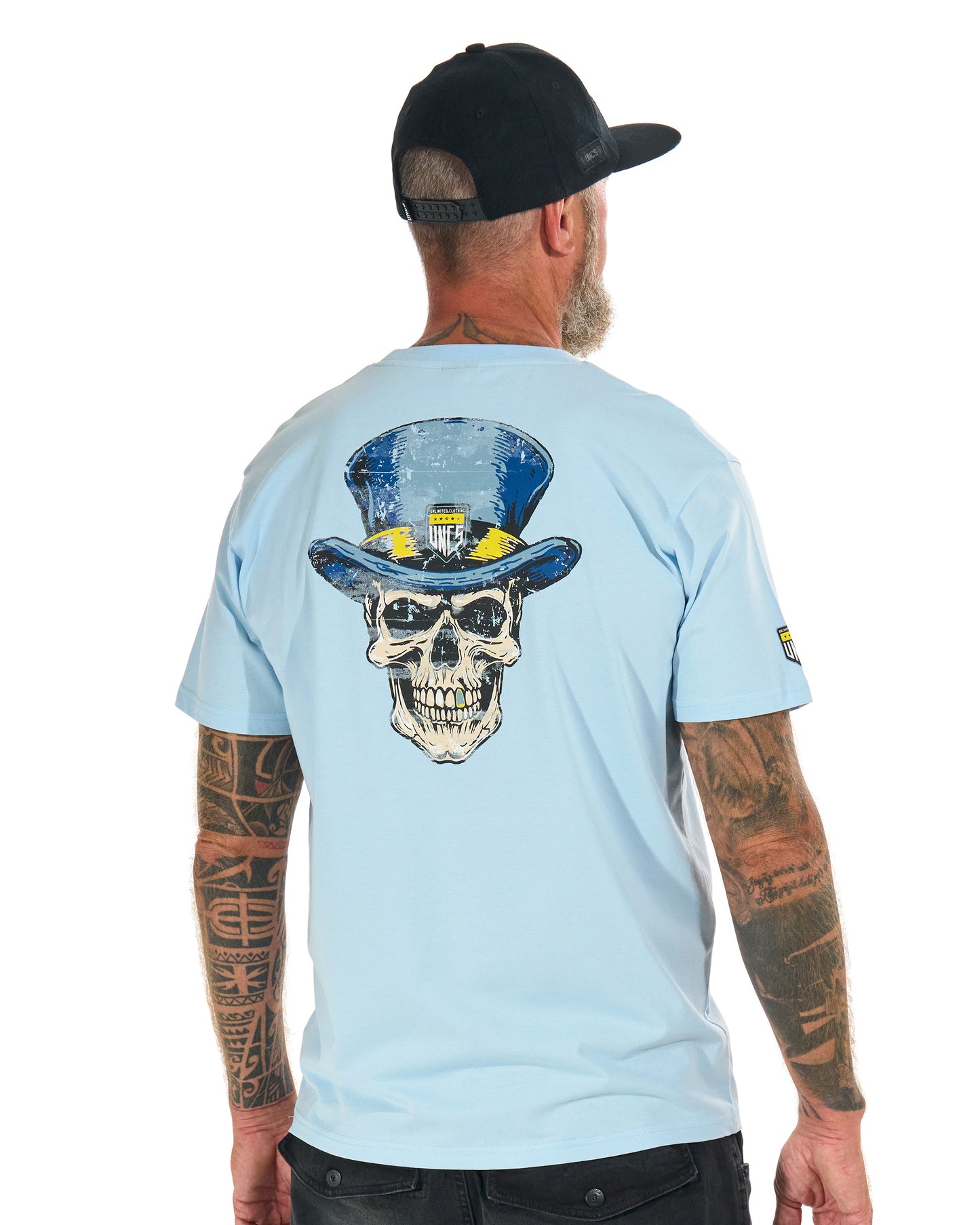 Pánské triko SKULL II LIGHT BLUE
