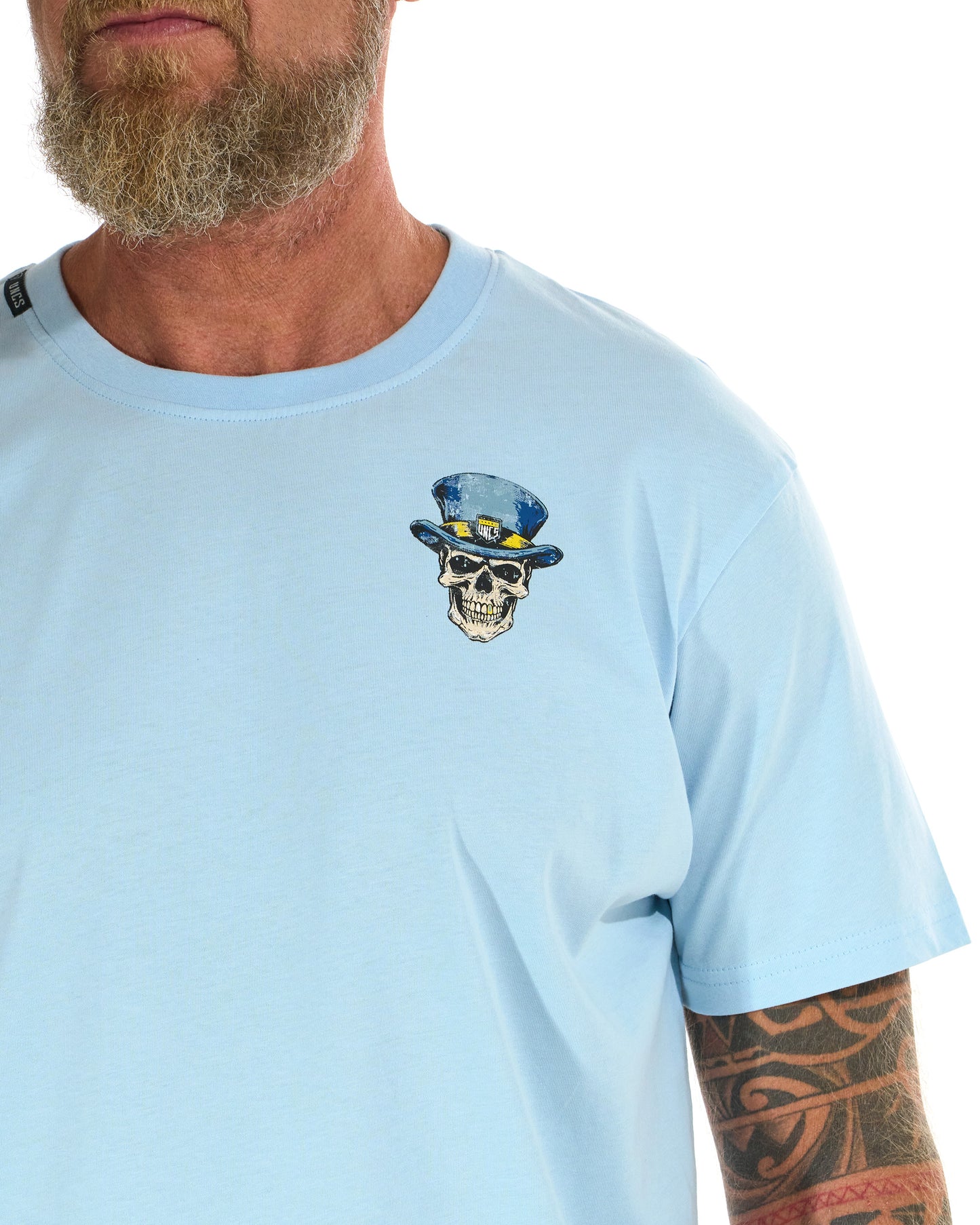 Pánské triko SKULL II LIGHT BLUE