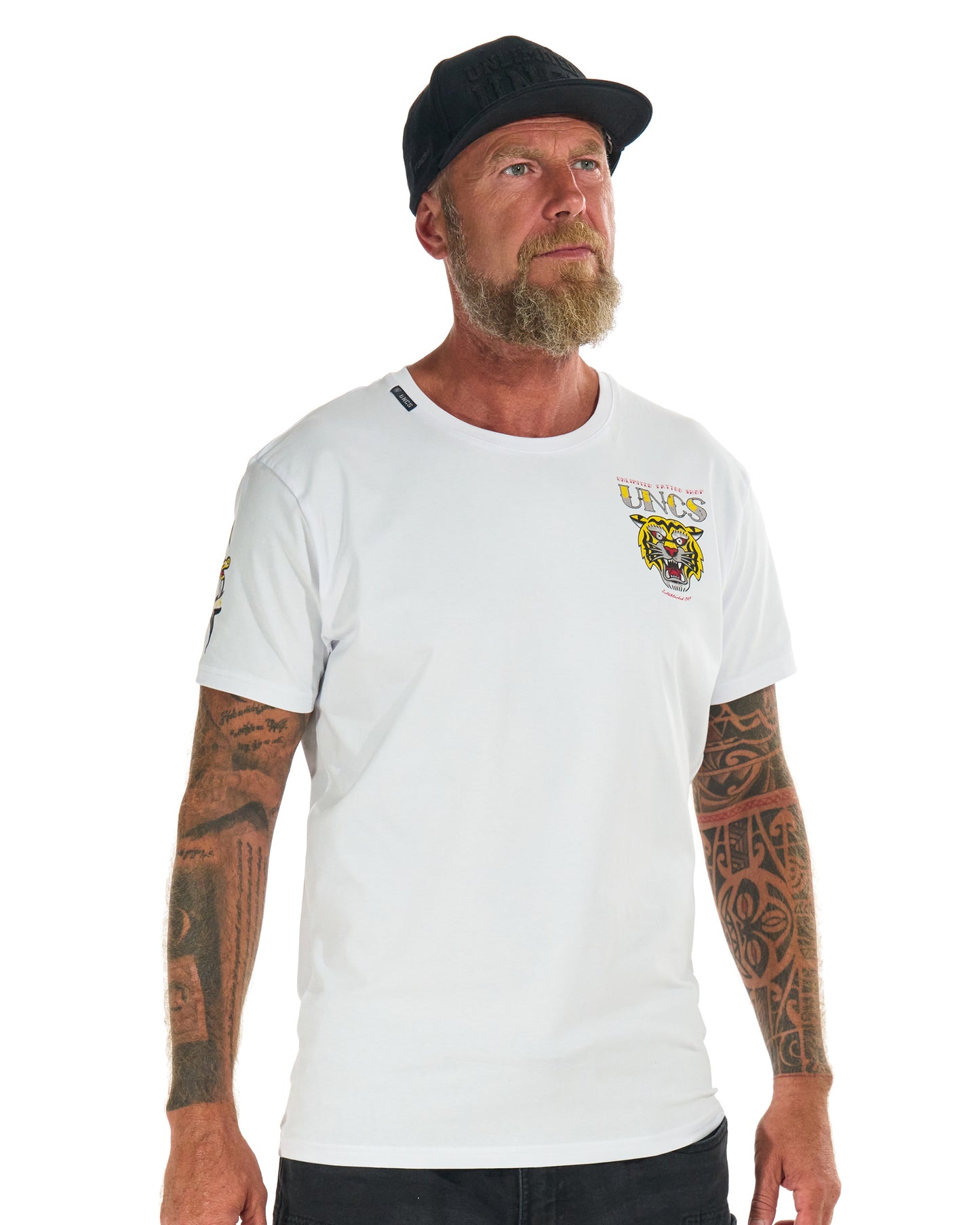 Pánské triko TIGER WHITE