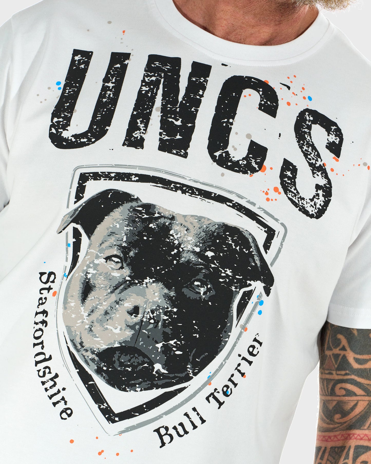Unisex triko STAFFORDSHIRE BULL WHITE