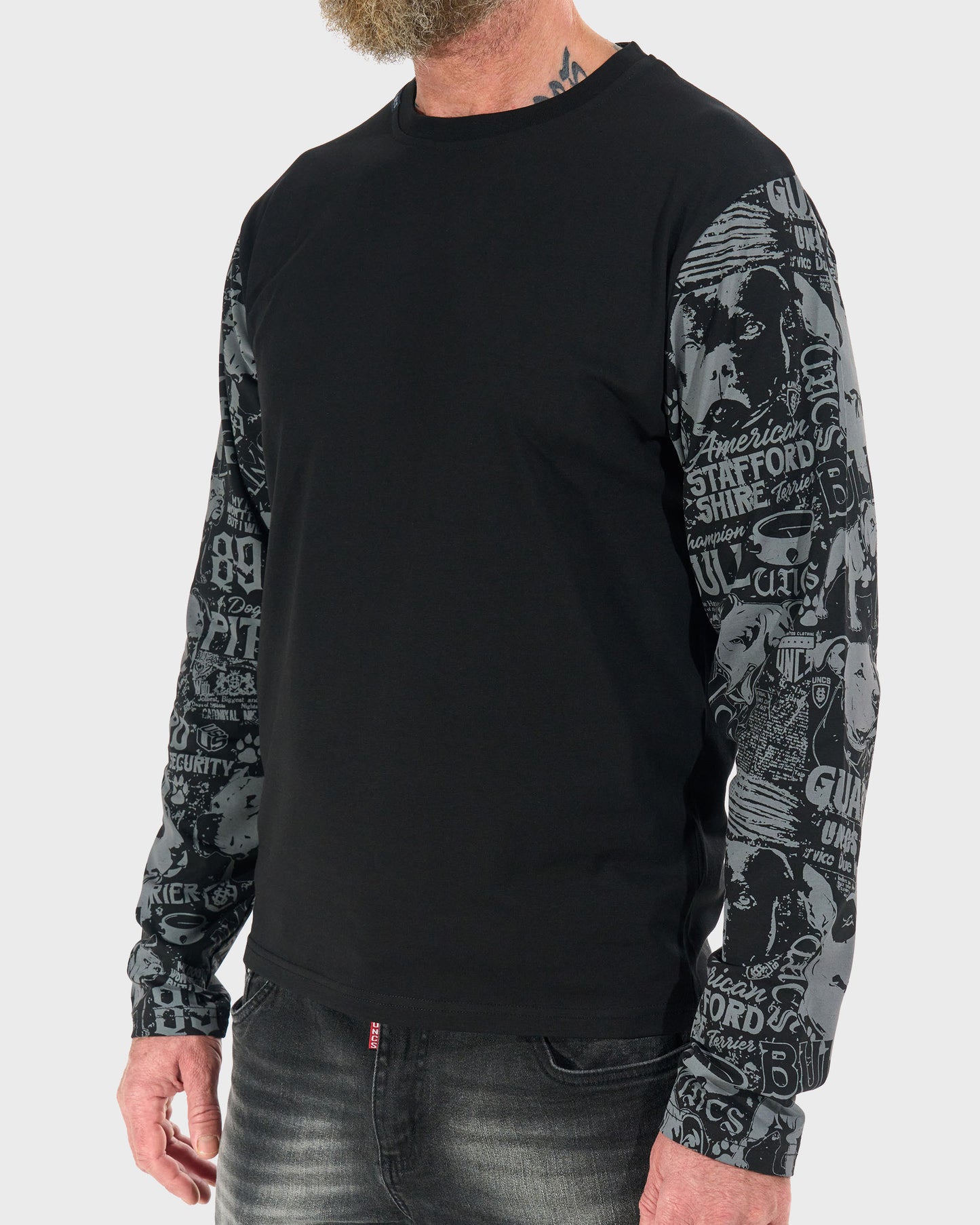 Pánské triko COMICS LS BLACK