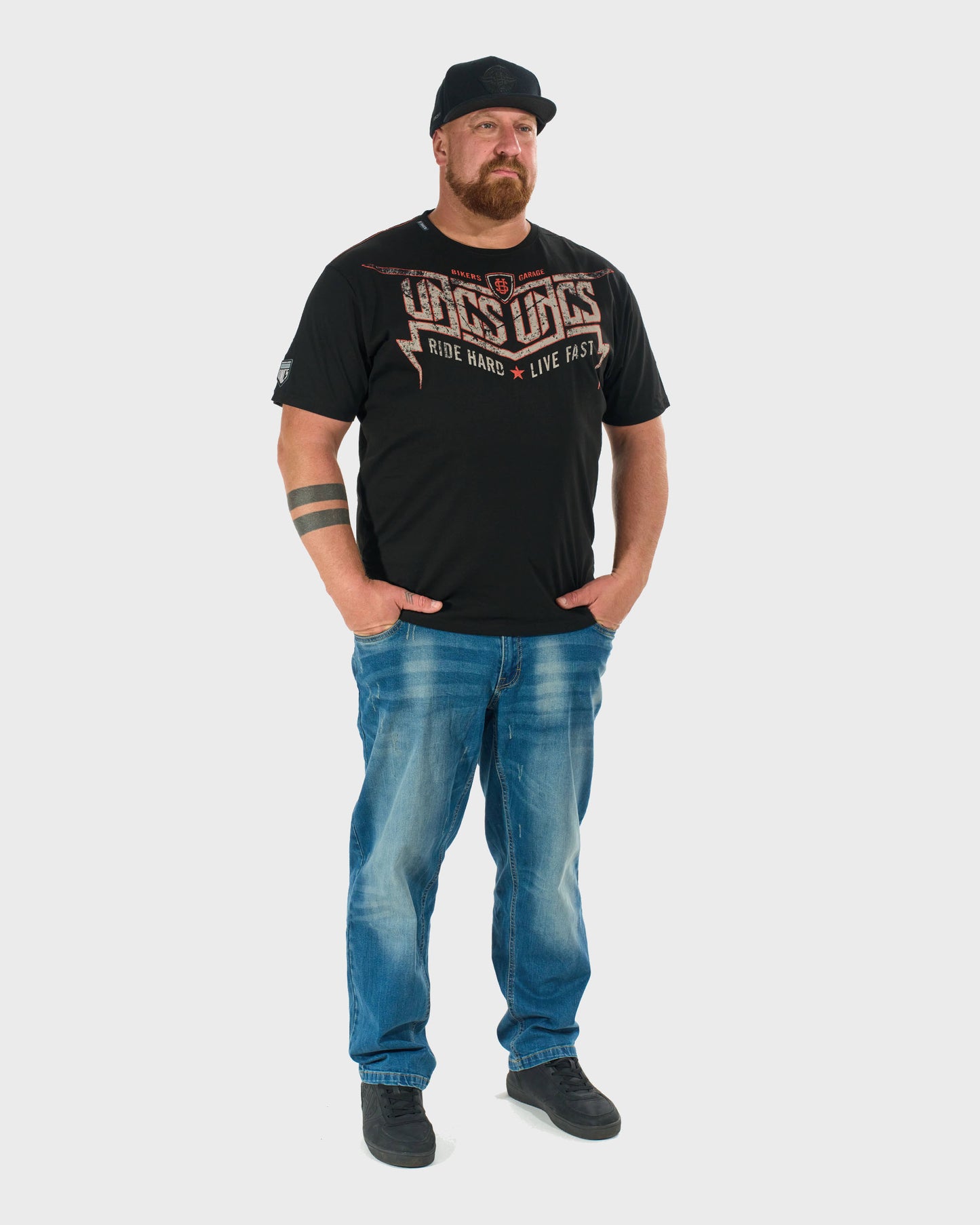 Pánské triko STORM BLACK/ORANGE