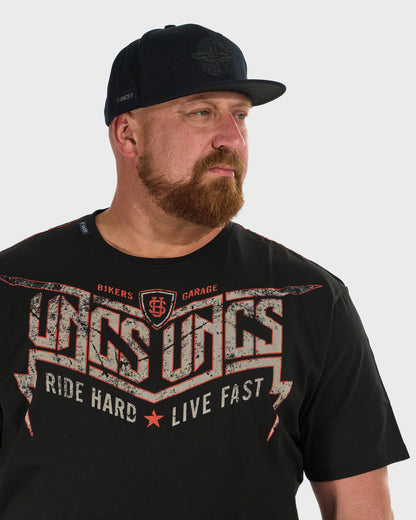 Pánské triko STORM BLACK/ORANGE