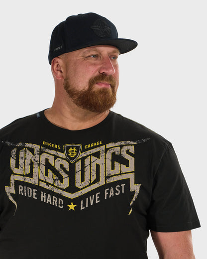 Pánské triko STORM BLACK/YELLOW