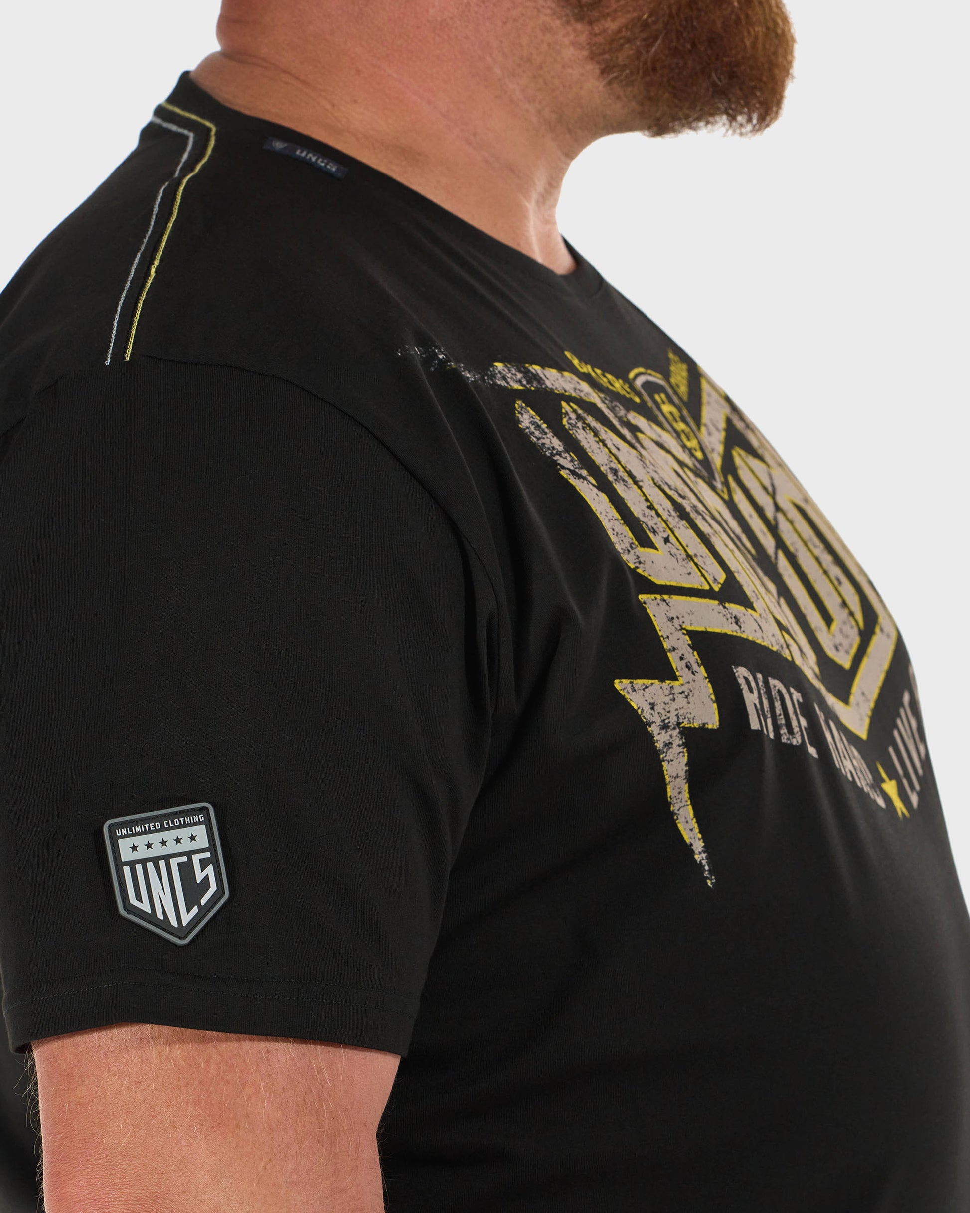 Pánské triko STORM BLACK/YELLOW