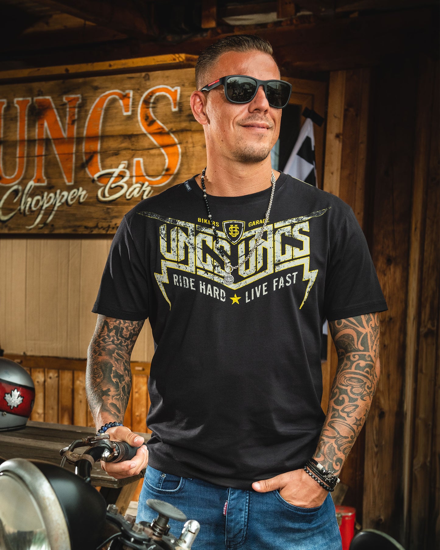 Pánské triko STORM BLACK/YELLOW