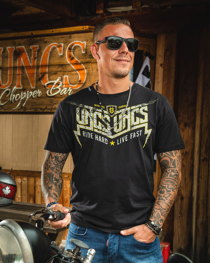 Pánské triko STORM BLACK/YELLOW