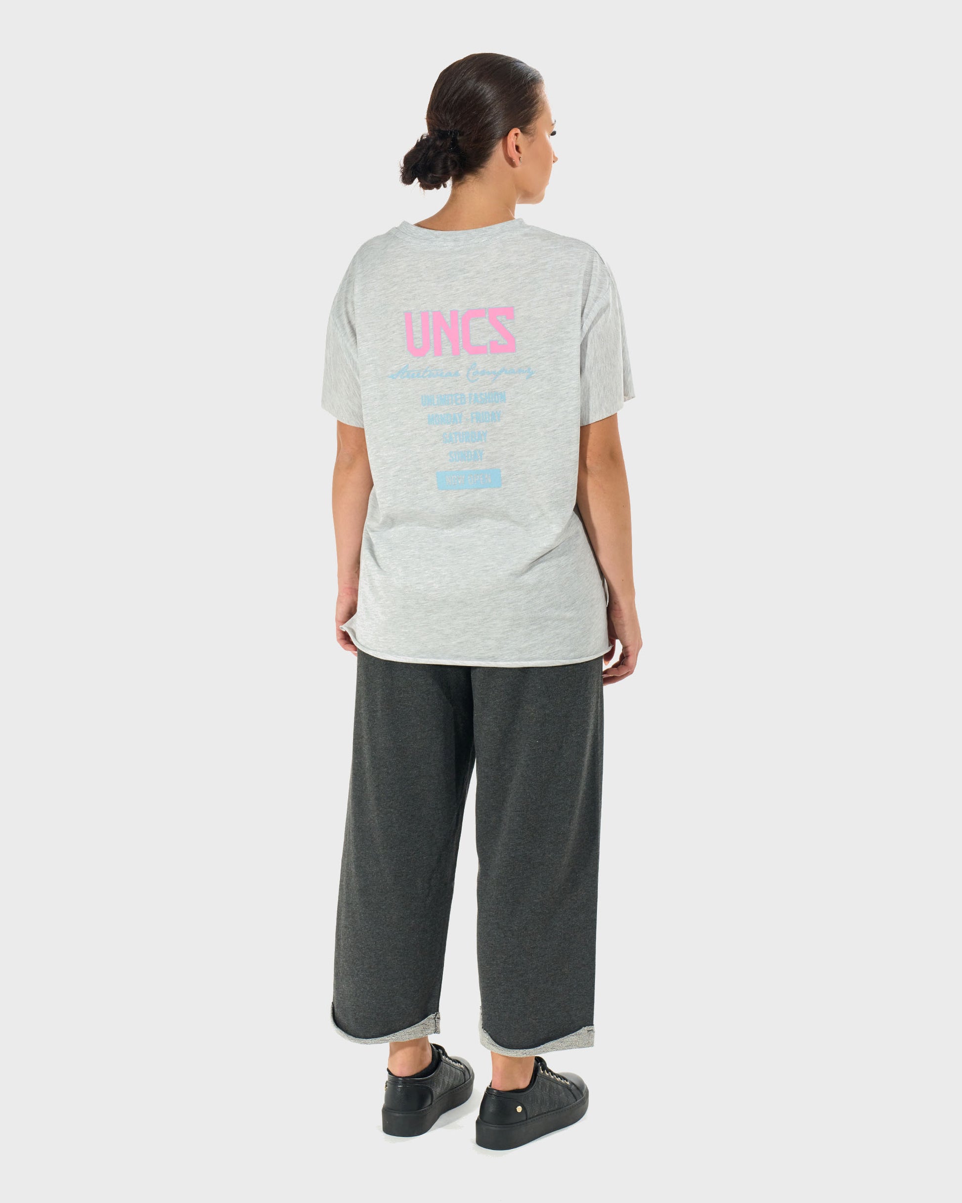 Dámské tepláky SANDRA BLACK MELLANGE BLACK MELLANGE