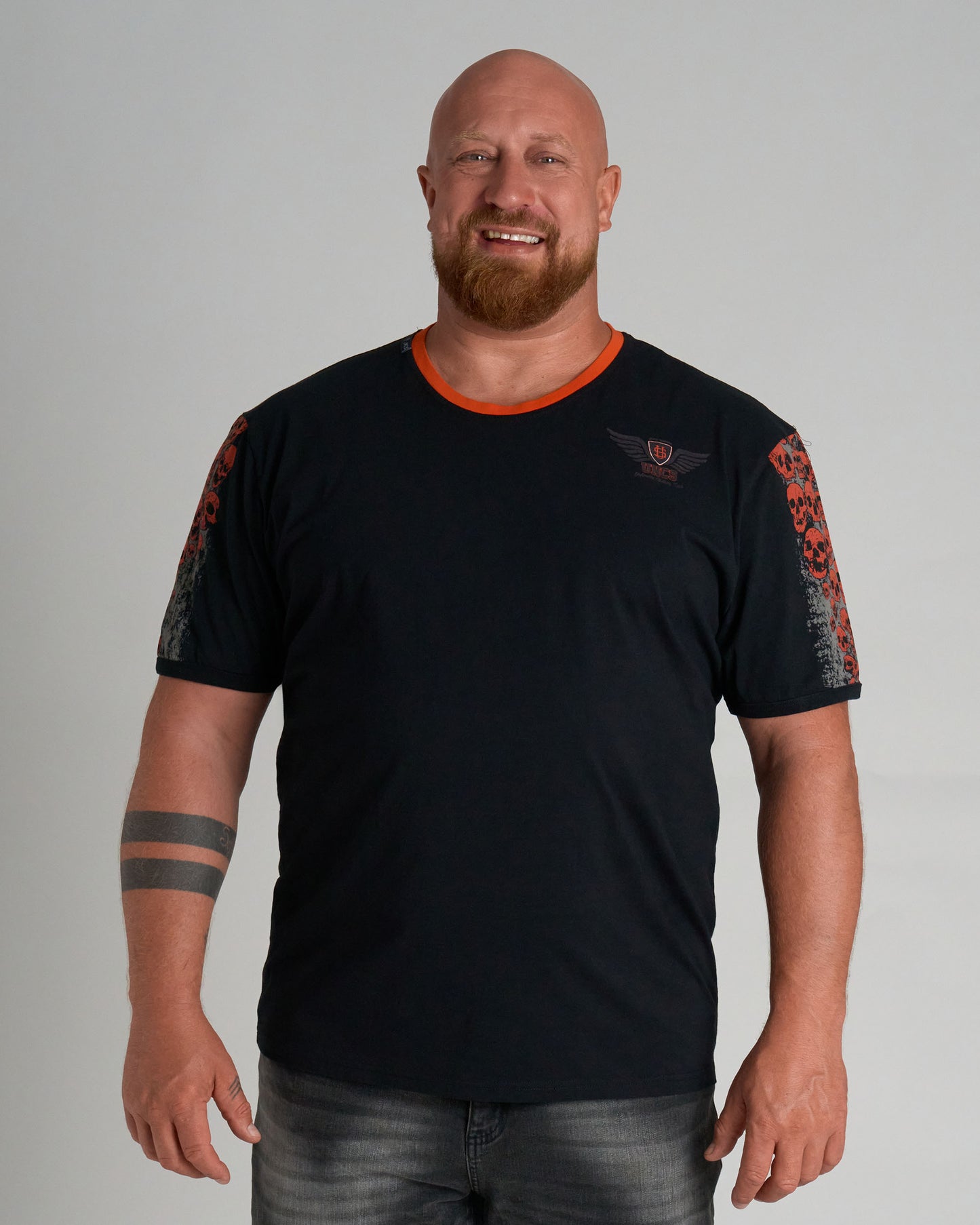Pánské triko MALLORY IV BLACK/ORANGE