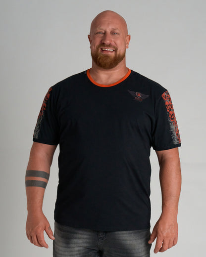 Pánské triko MALLORY IV BLACK/ORANGE