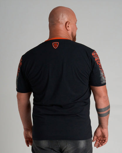Pánské triko MALLORY IV BLACK/ORANGE