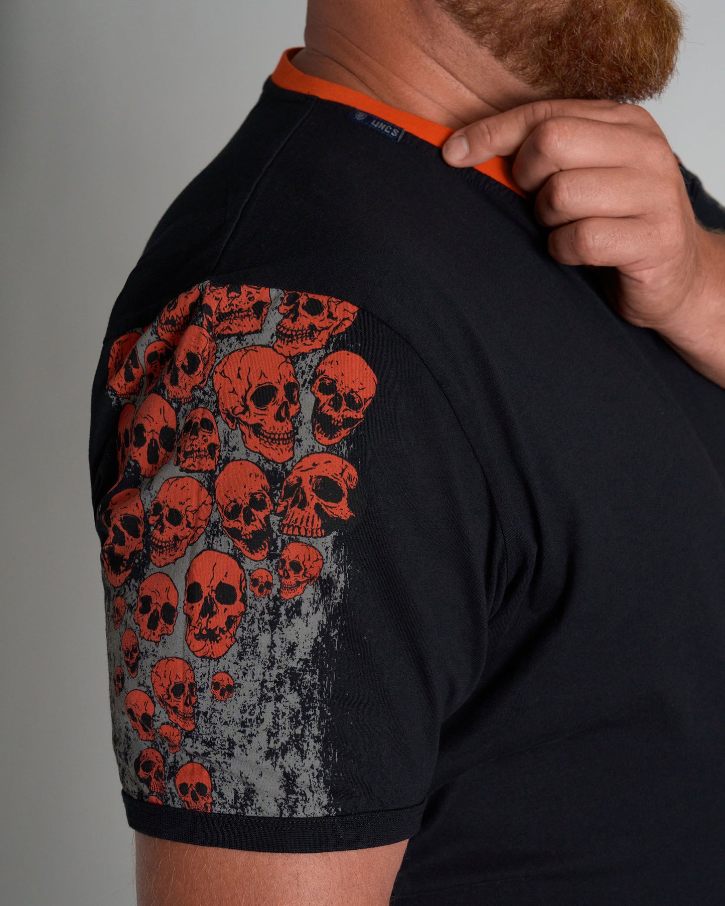 Pánské triko MALLORY IV BLACK/ORANGE