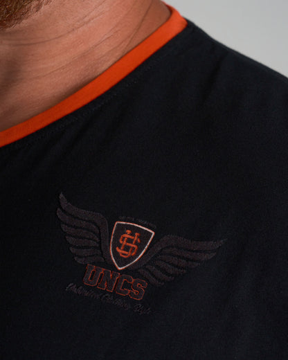 Pánské triko MALLORY IV BLACK/ORANGE