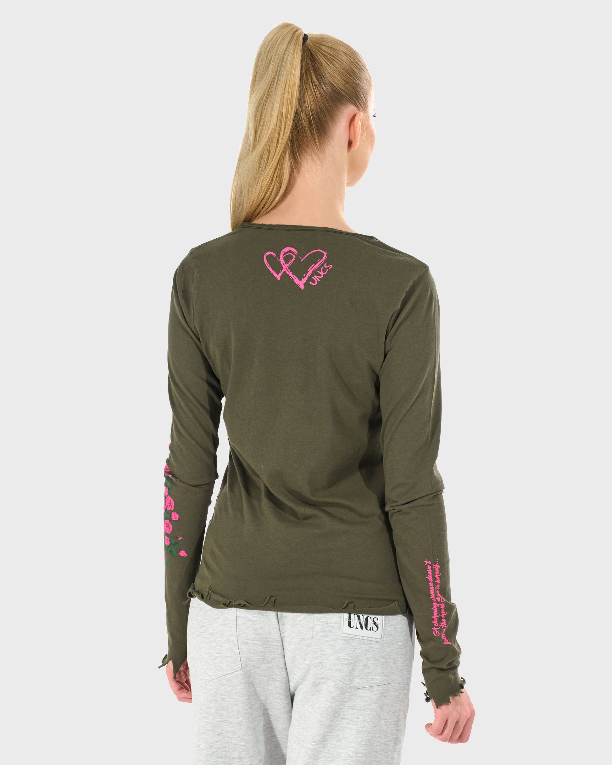 Dámské triko CLAUDIE LS KHAKI