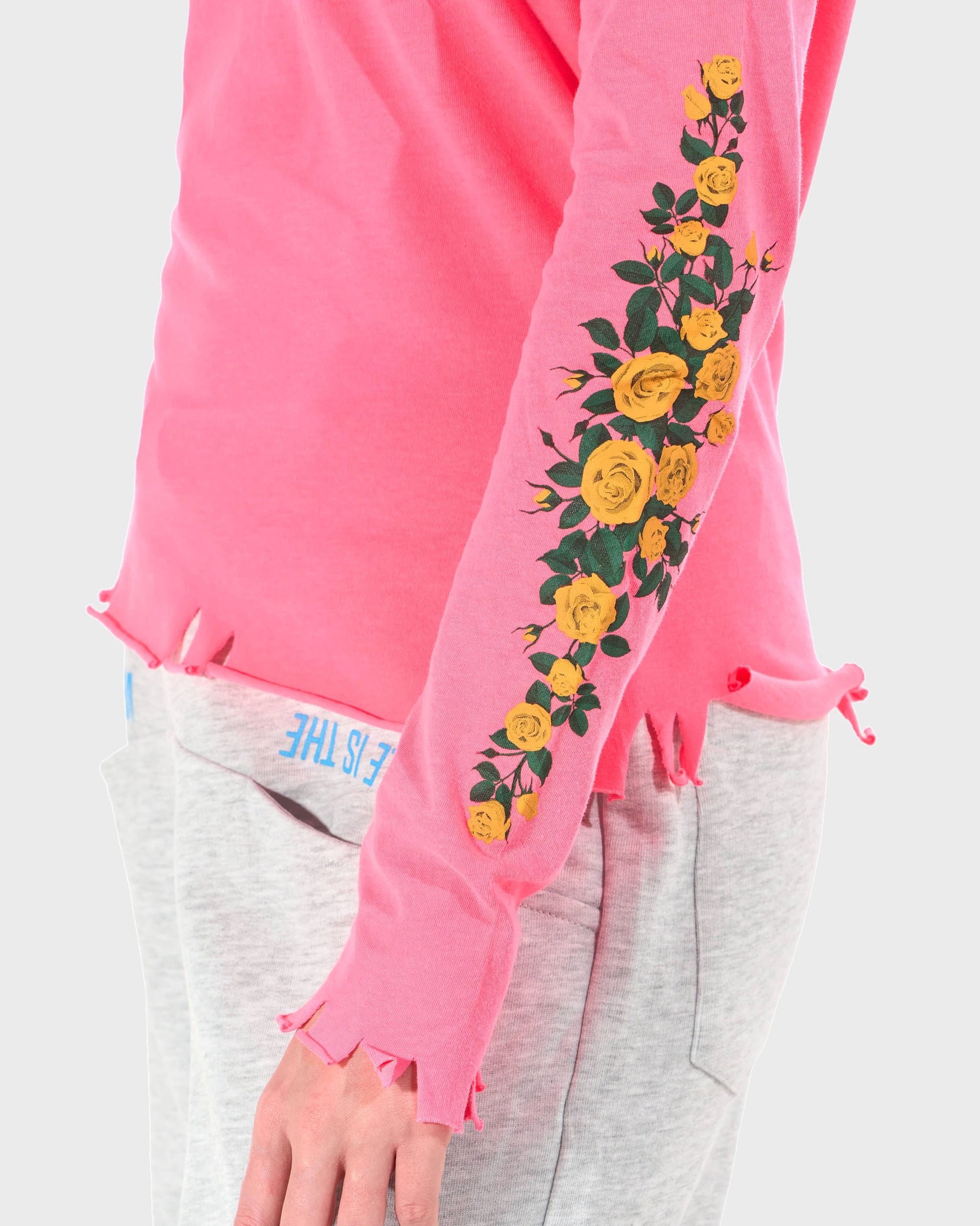 Dámské triko CLAUDIE LS NEON PINK NEON PINK