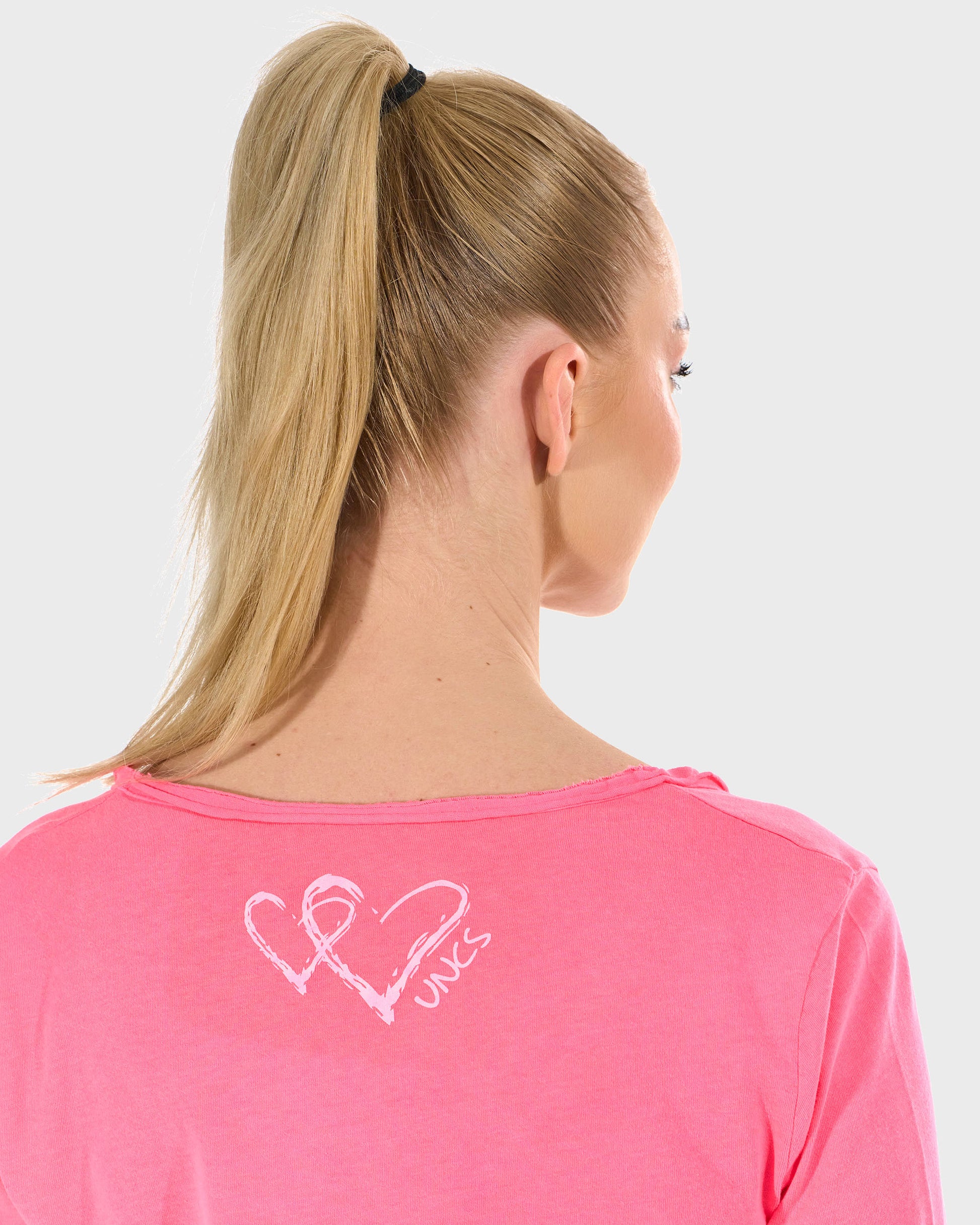 Dámské triko CLAUDIE LS NEON PINK NEON PINK