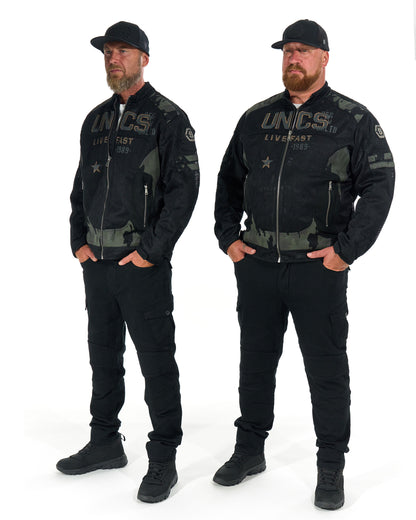 Pánská bunda MOTORCYCLE (WITH PRINT) BLACK