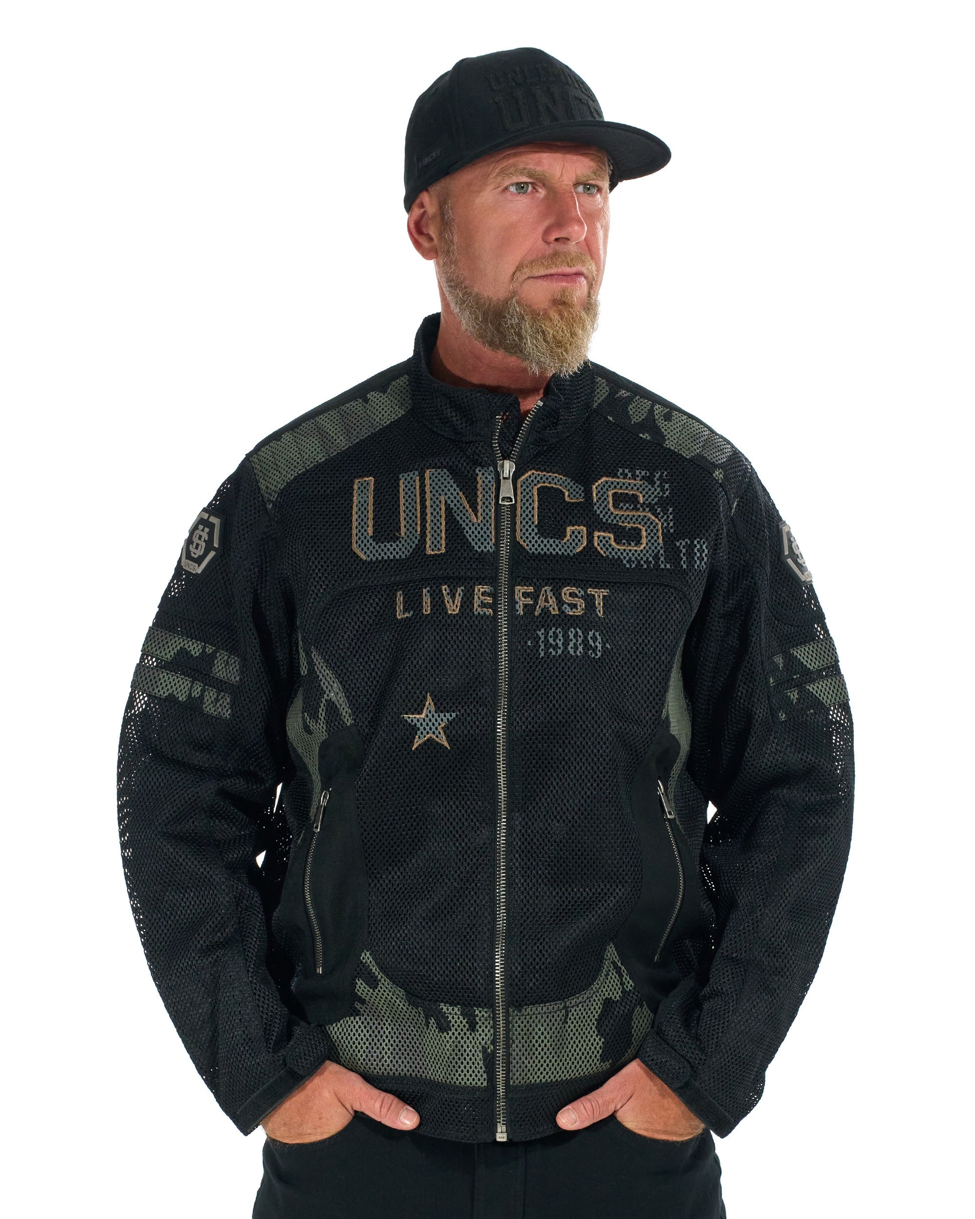 Pánská bunda MOTORCYCLE (WITH PRINT) BLACK