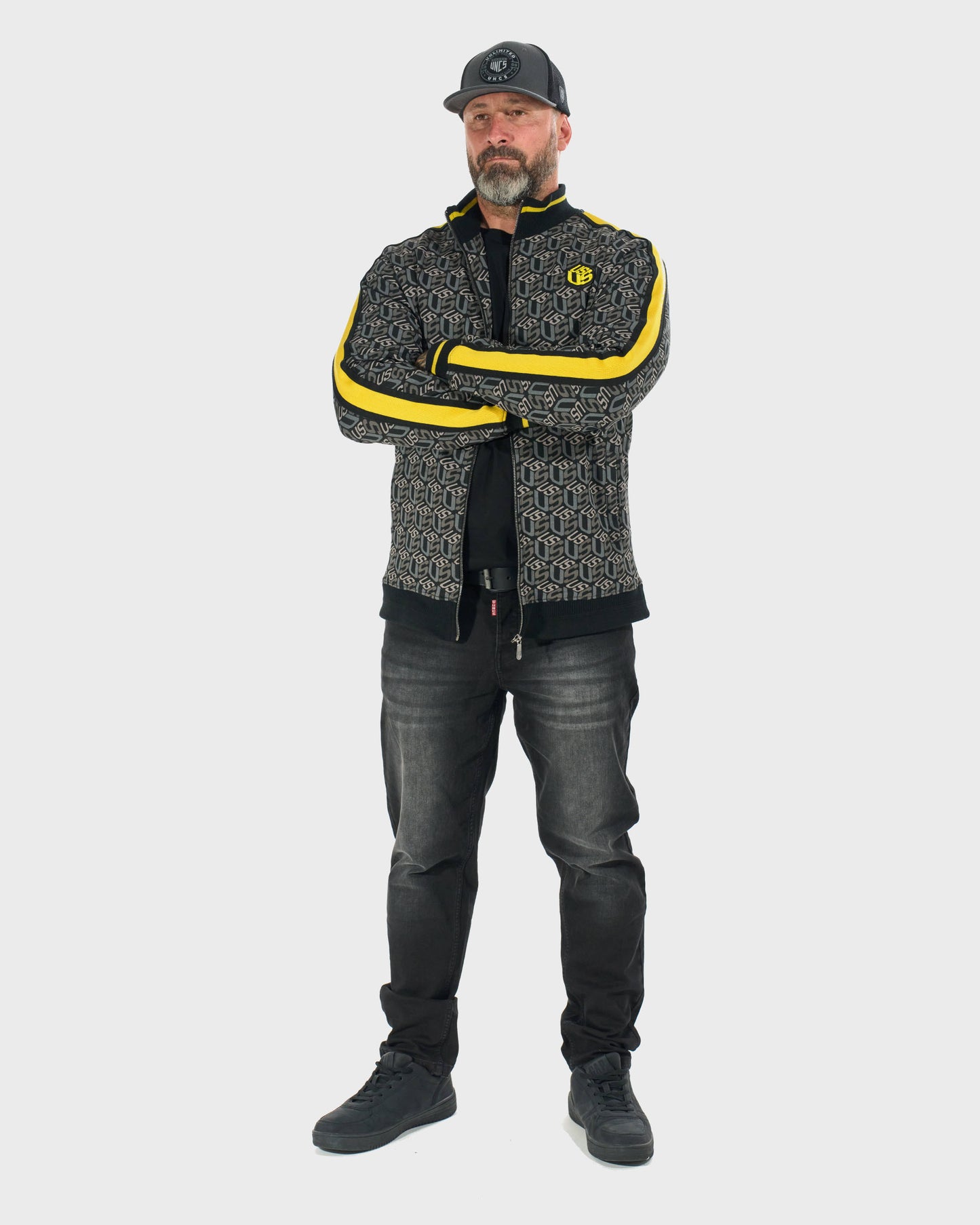 Pánská mikina COLIN BLACK/YELLOW