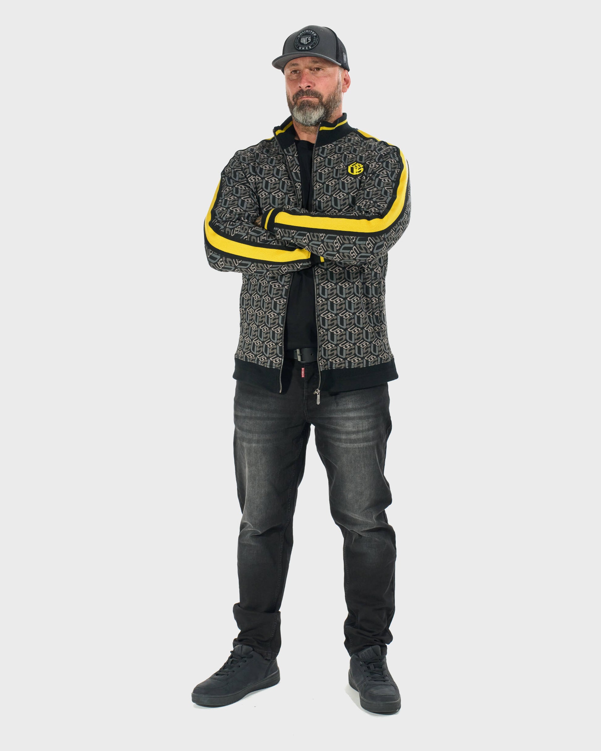 Pánská mikina COLIN BLACK/YELLOW