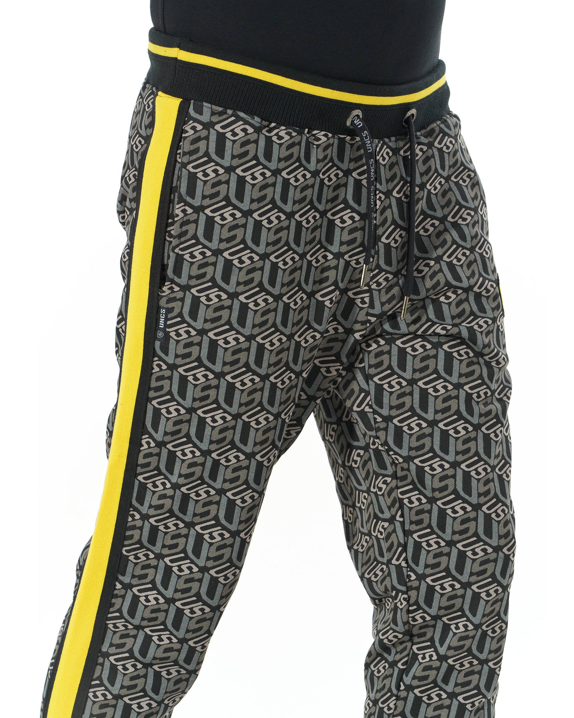 Pánské tepláky COLIN BLACK/YELLOW