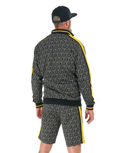 Pánské šortky COLIN BLACK/YELLOW