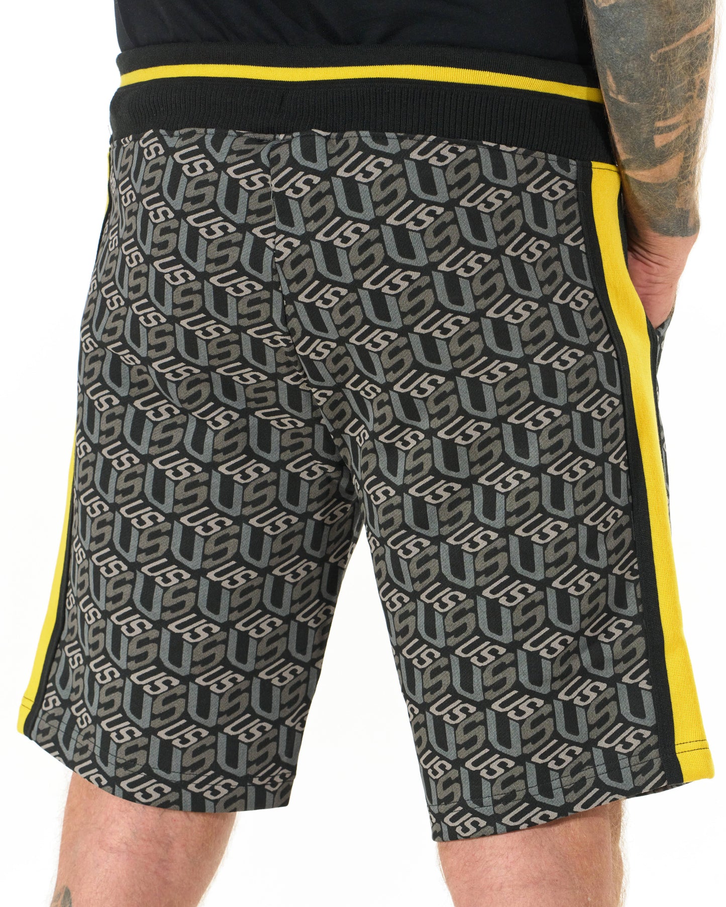 Pánské šortky COLIN BLACK/YELLOW