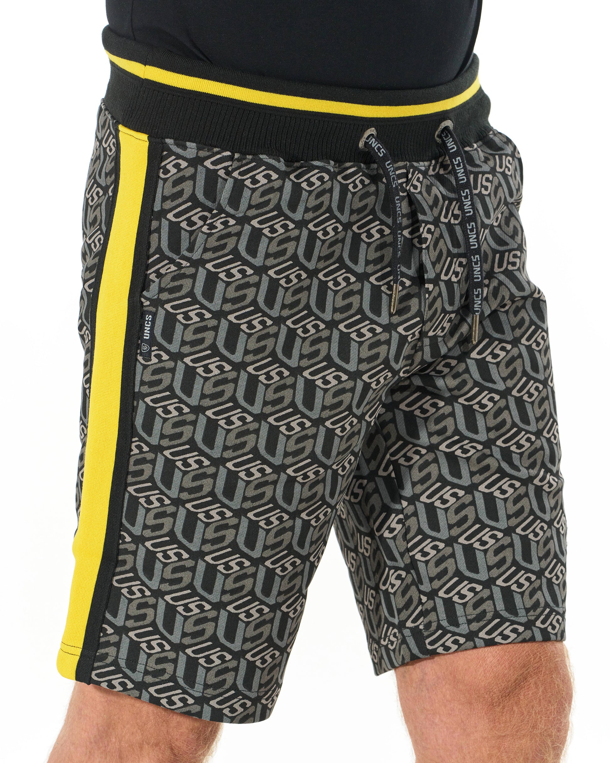 Pánské šortky COLIN BLACK/YELLOW