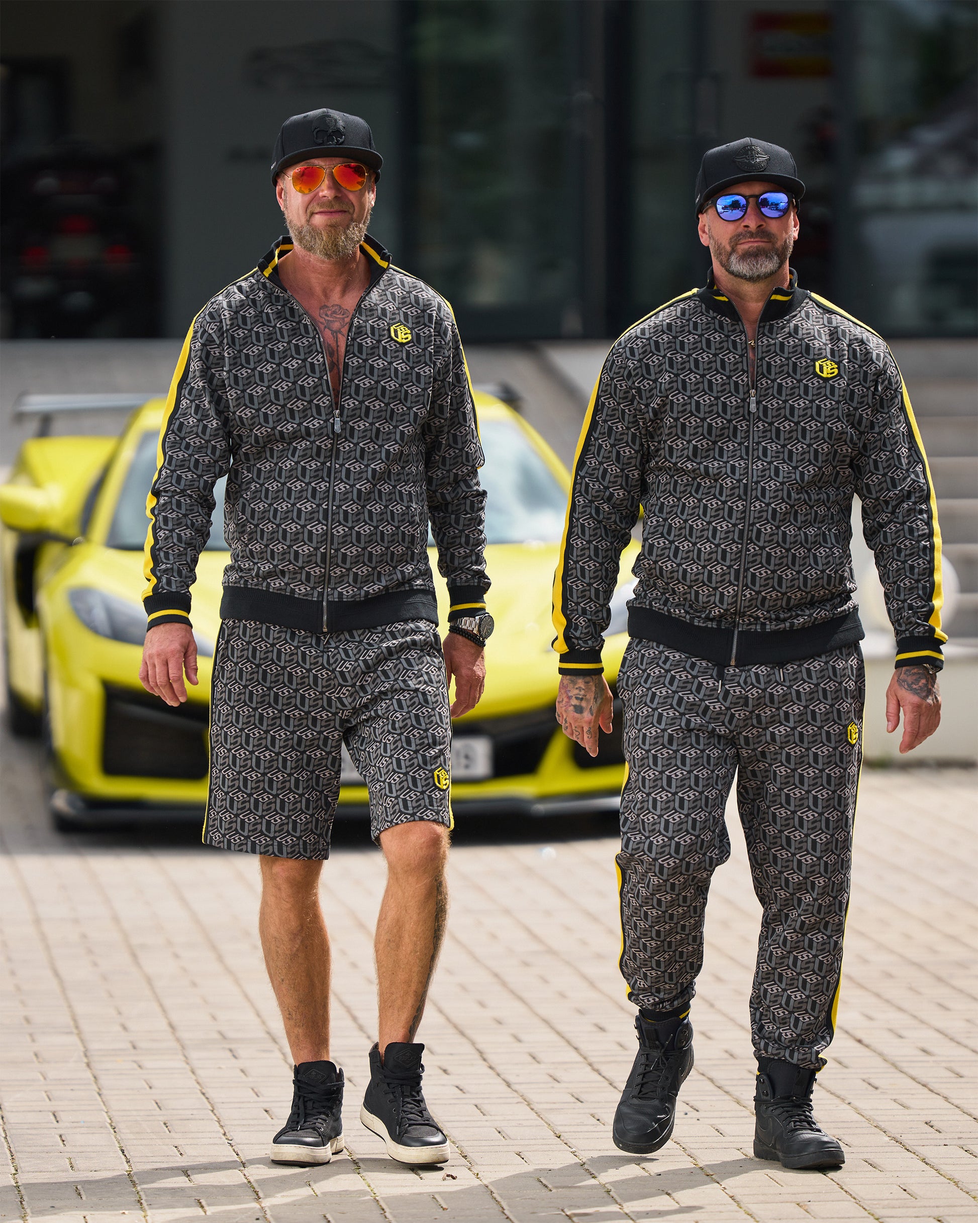 Pánské šortky COLIN BLACK/YELLOW