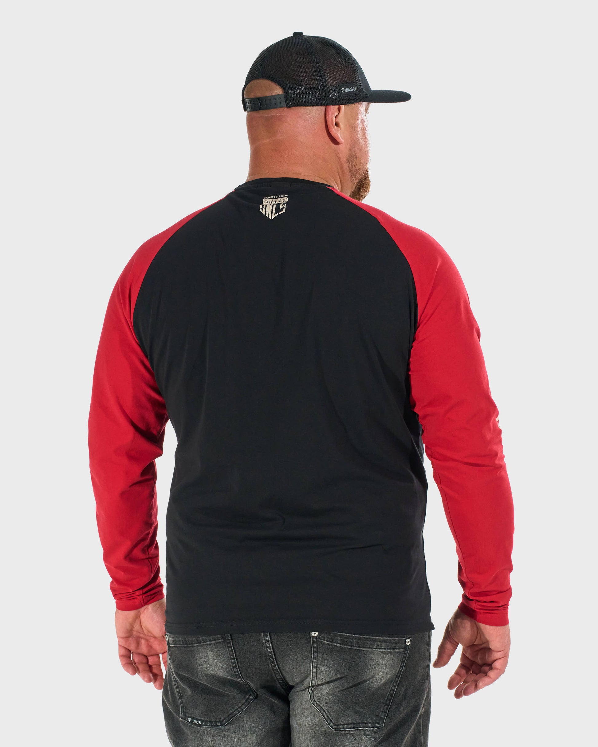 Pánské triko CONNOR I LS BLACK/RED