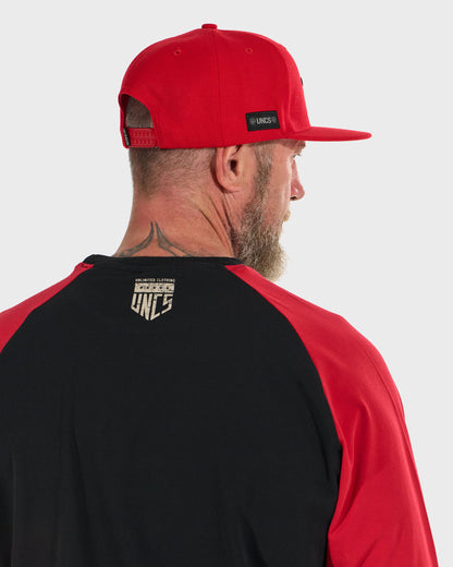 Pánské triko CONNOR I LS BLACK/RED