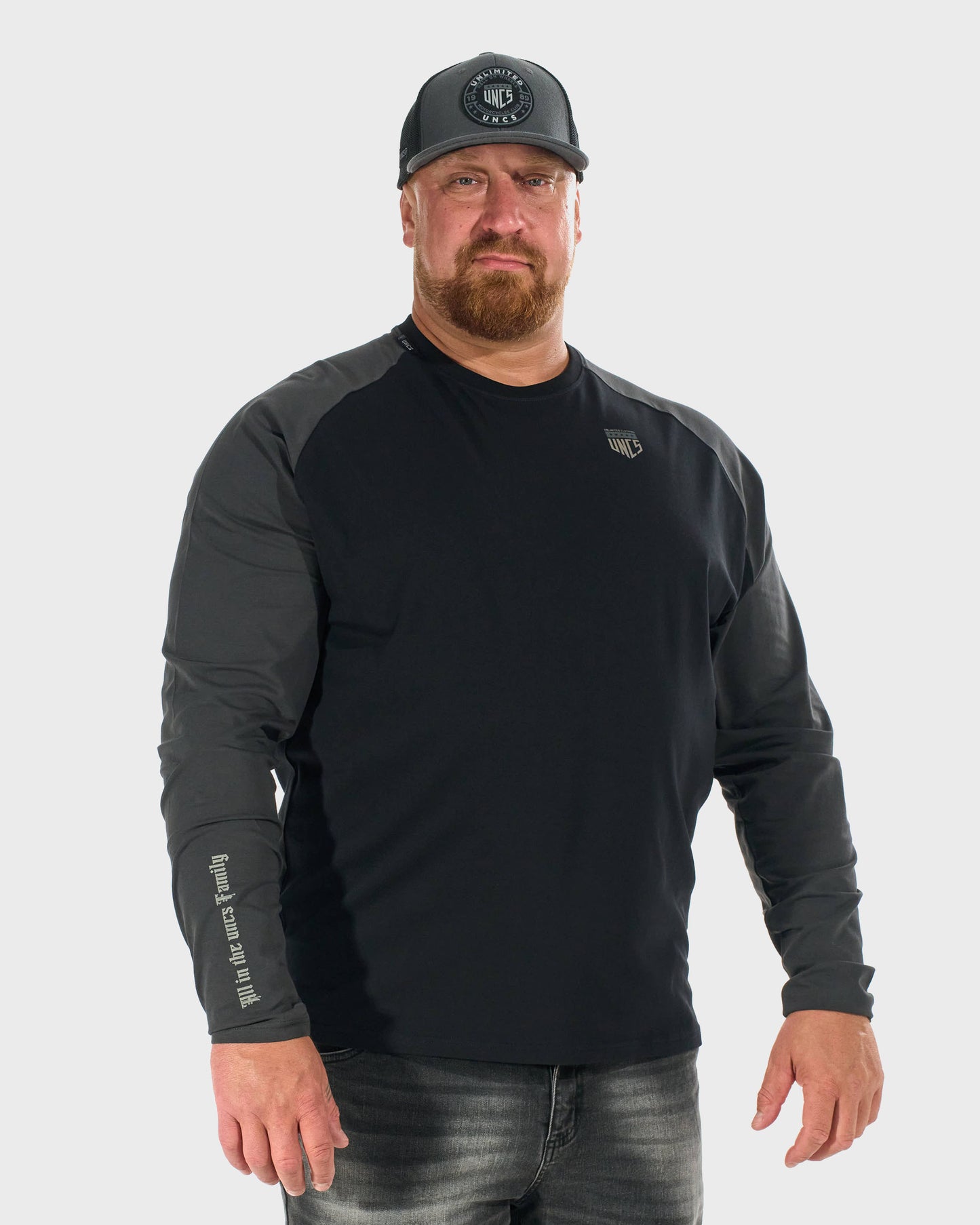 Pánské triko CONNOR II LS BLACK/GREY