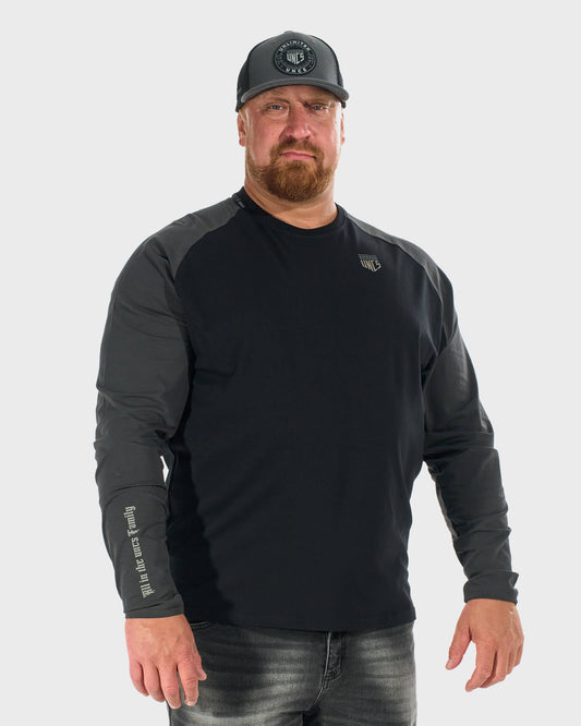 Pánské triko CONNOR II LS BLACK/GREY