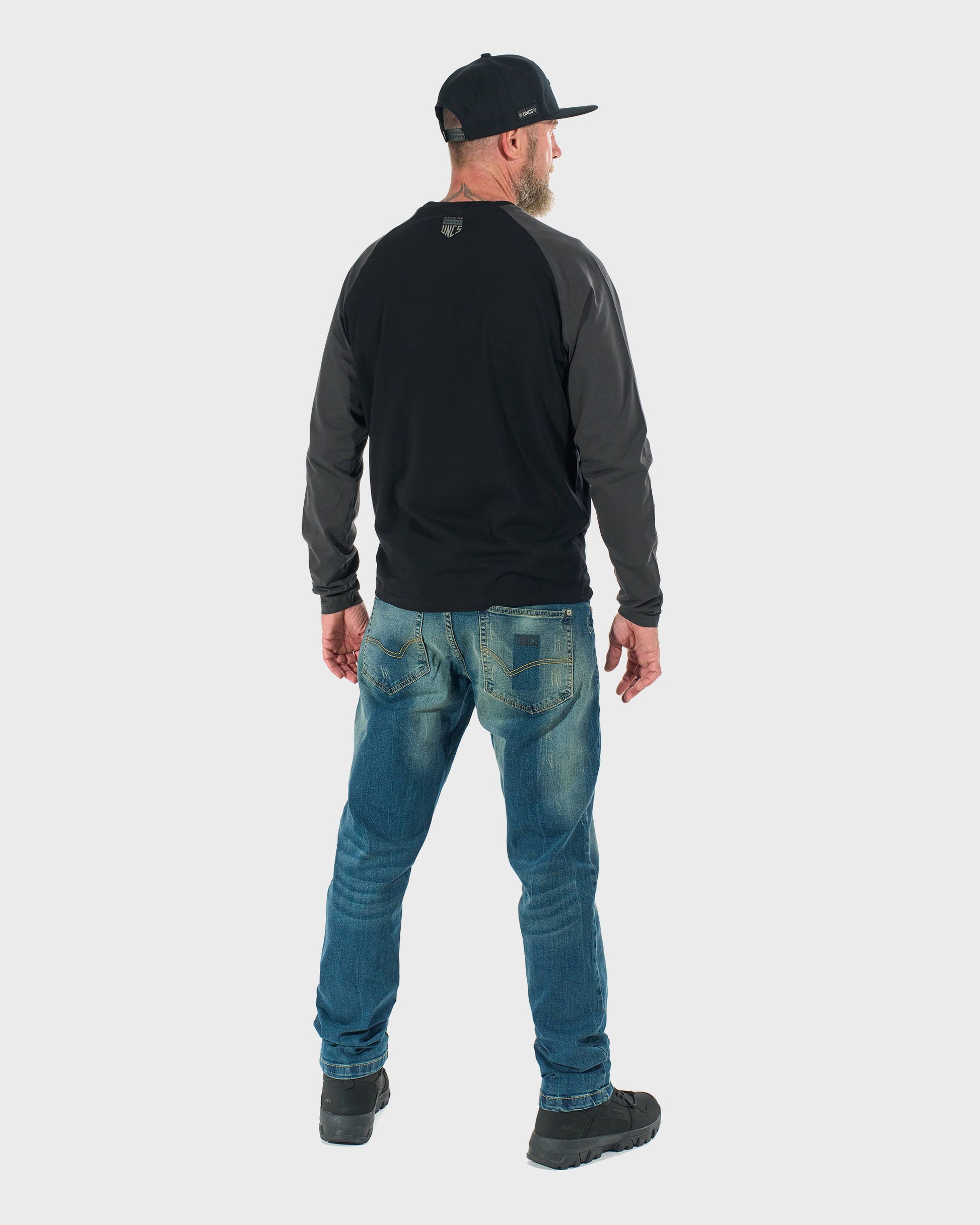 Pánské triko CONNOR II LS BLACK/GREY