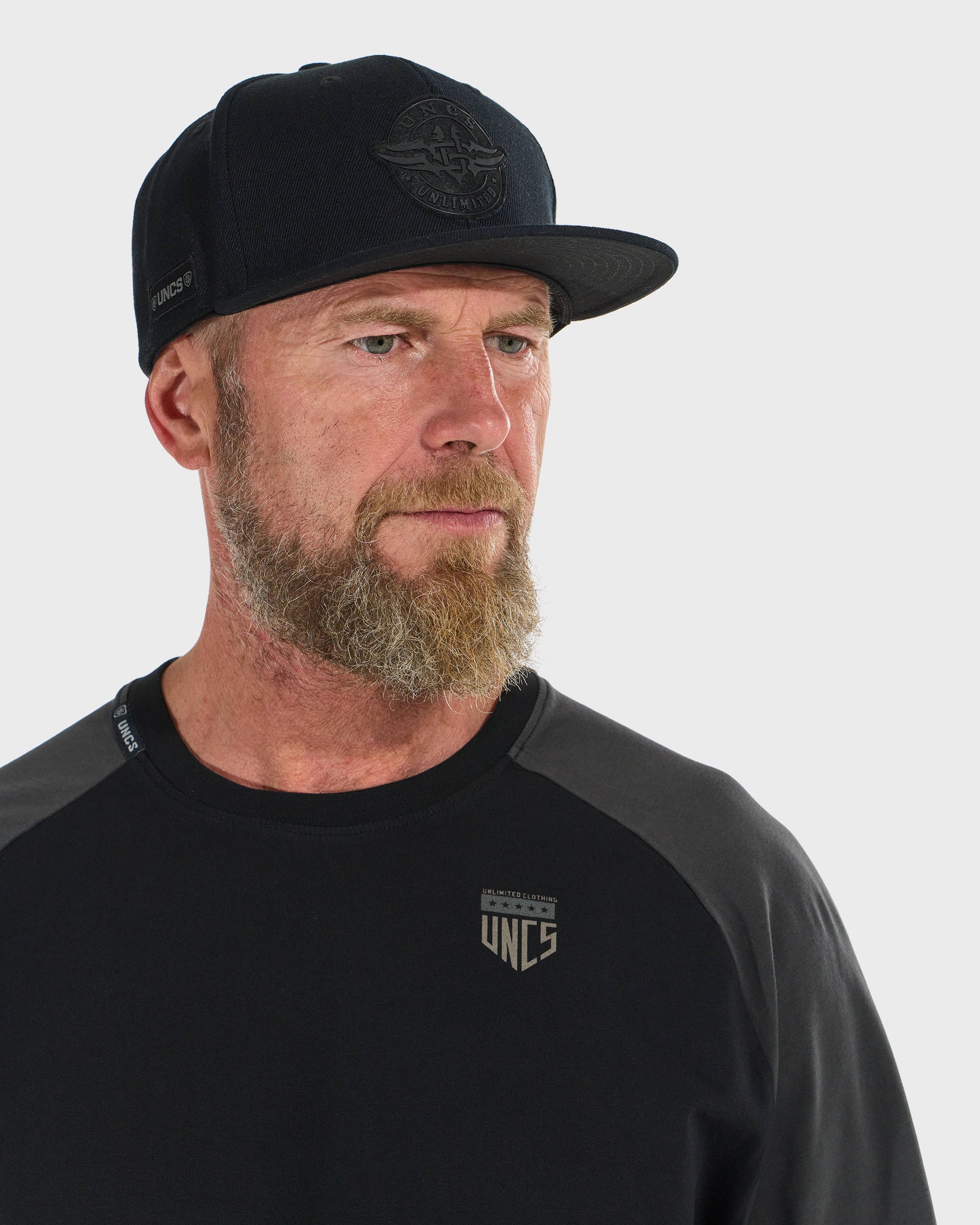 Pánské triko CONNOR II LS BLACK/GREY