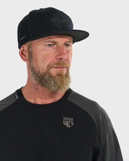 Pánské triko CONNOR II LS BLACK/GREY