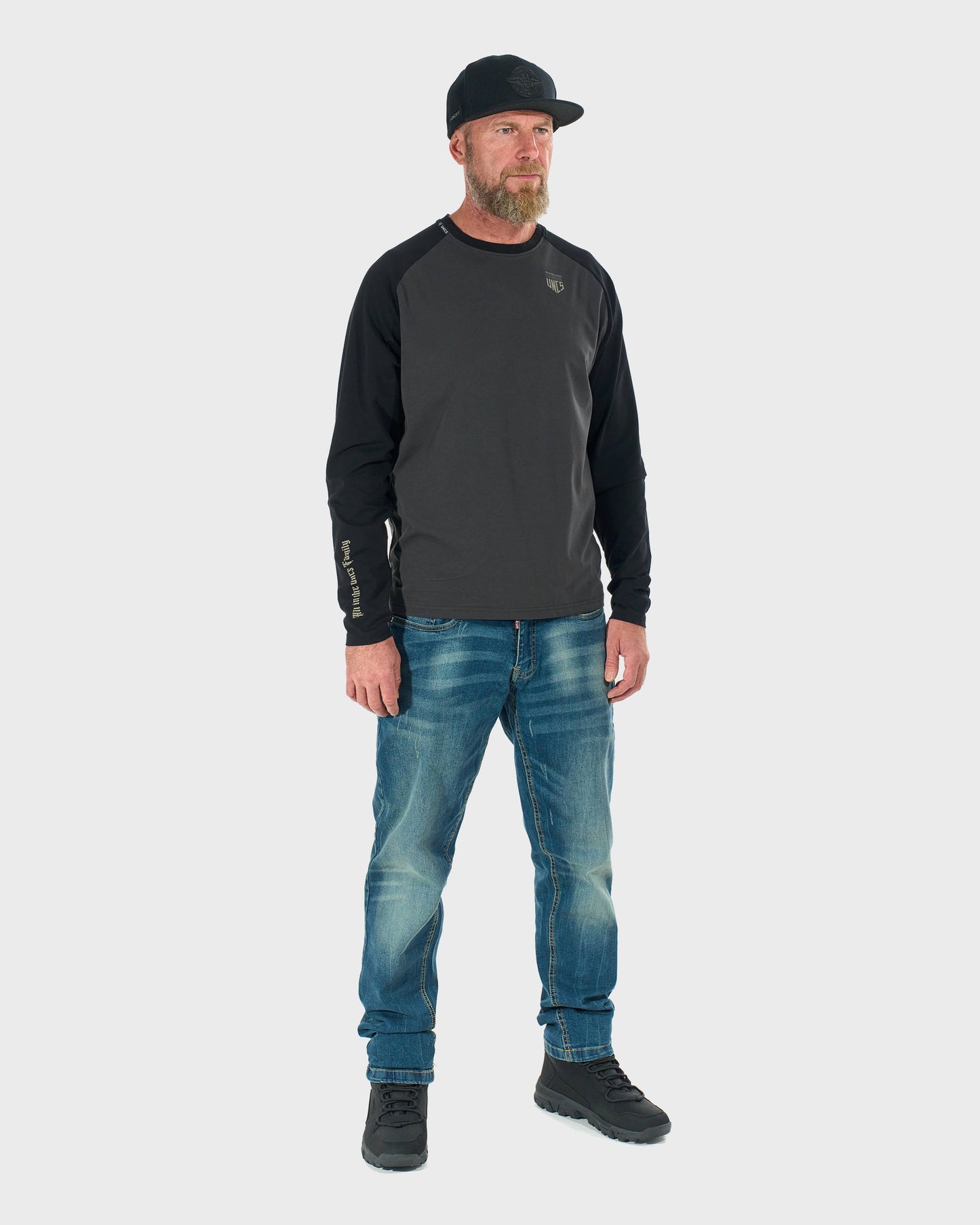 Pánské triko CONNOR II LS GREY/BLACK