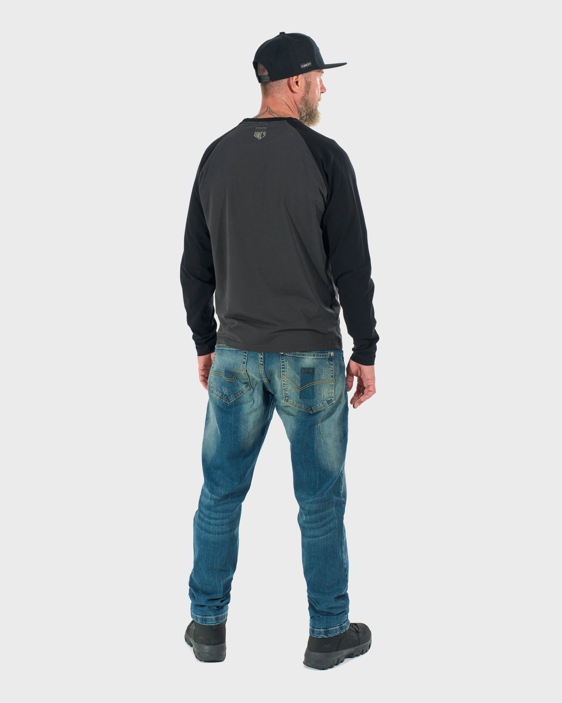 Pánské triko CONNOR II LS GREY/BLACK