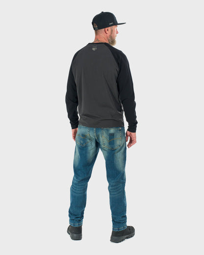 Pánské triko CONNOR II LS GREY/BLACK