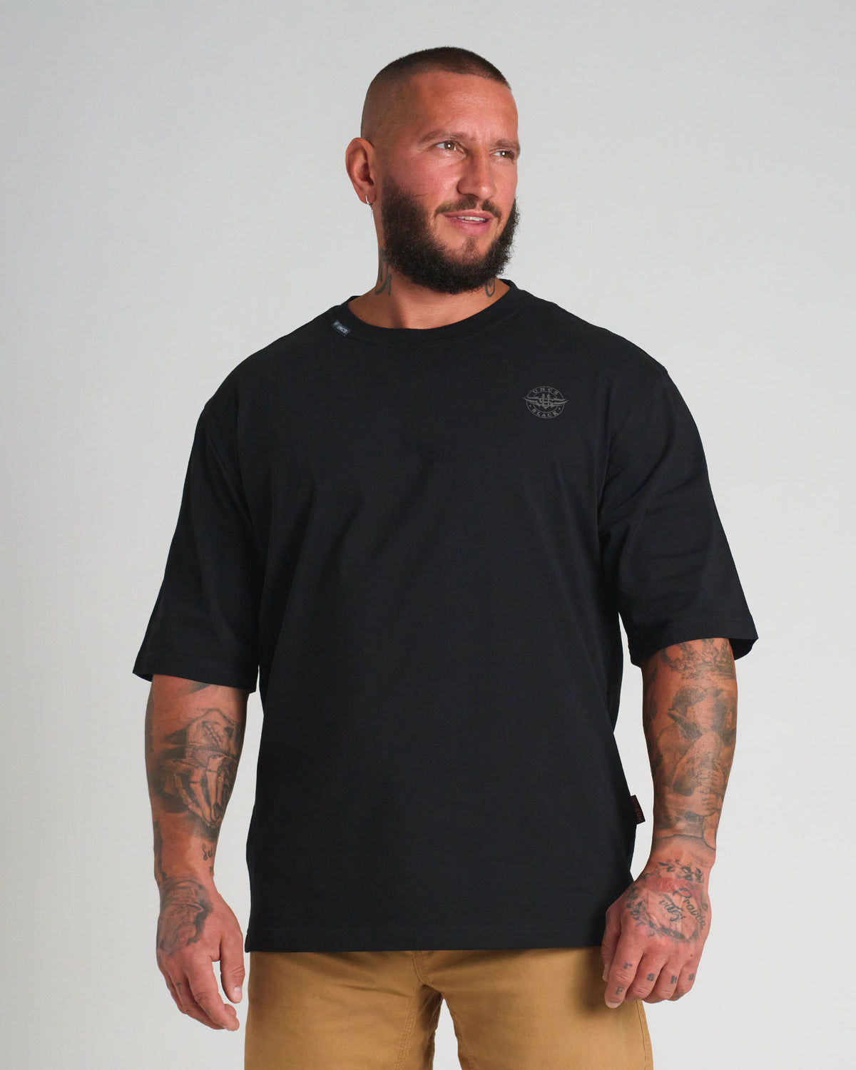 Pánské triko BASIC MID HEAVY BLACK